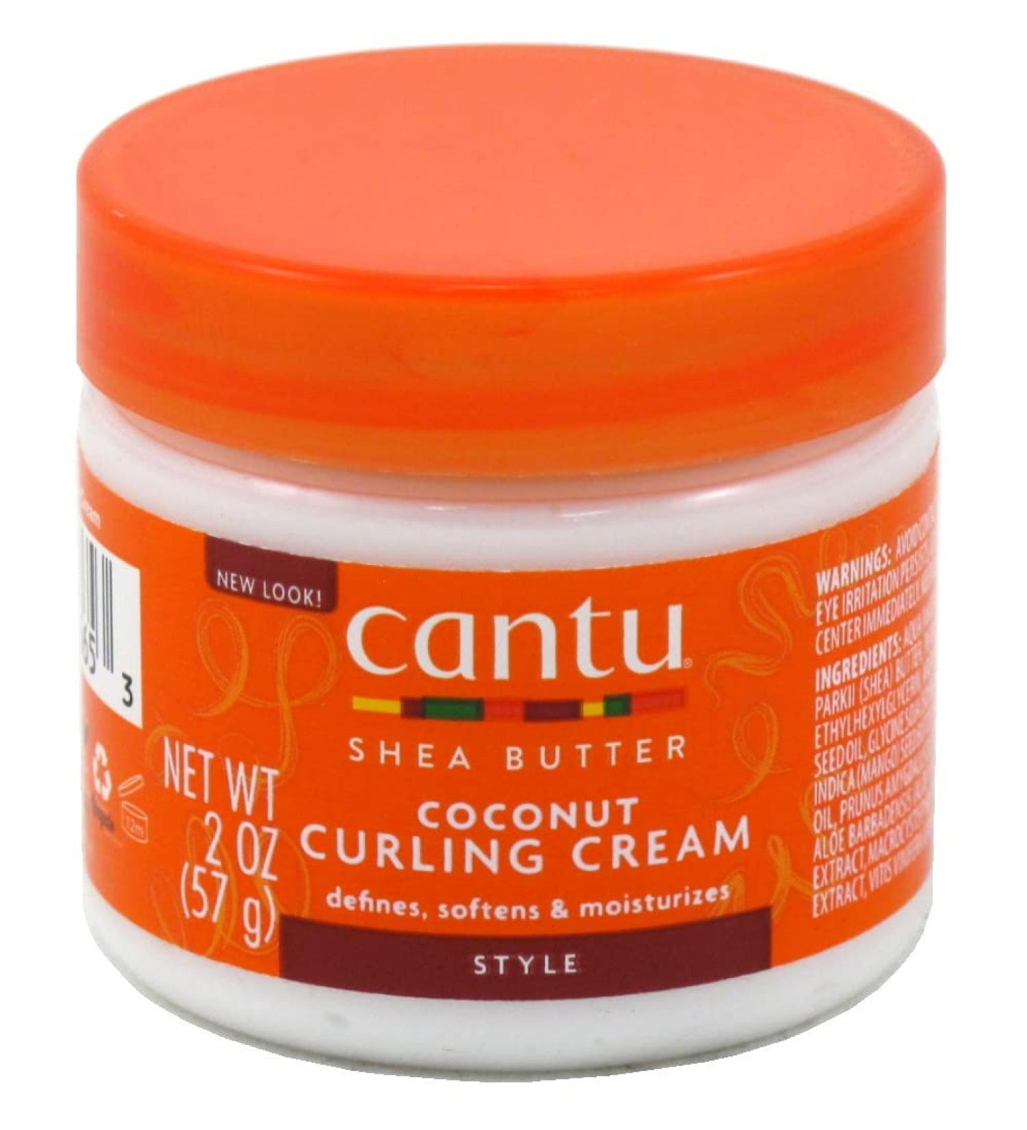 Cantu Natural Hair Coconut Curling Cream 2oz | 12 Pieces for Defined Curls | International Shipping Available - Buy Online on GoSupps.com