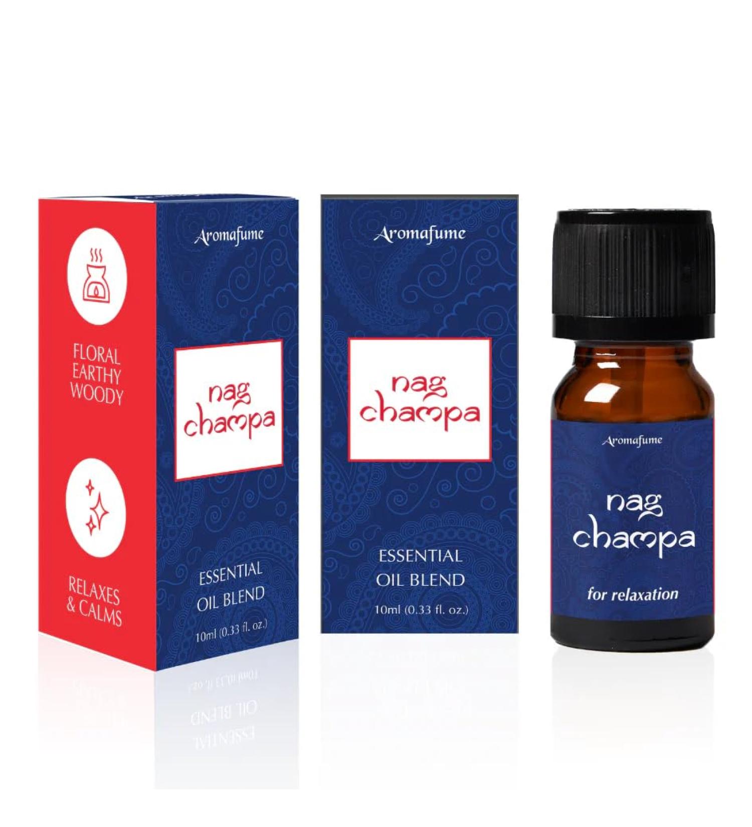 Nag Champa Essential Oil Diffuser Blend by Aromafume | 30ml/1 fl oz | Made with Sandalwood Jasmine Ylang Ylang & Champa Flower extracts | Meditative Spiritual Calming & Non-Toxic Nag Champa - Buy Online on GoSupps.com
