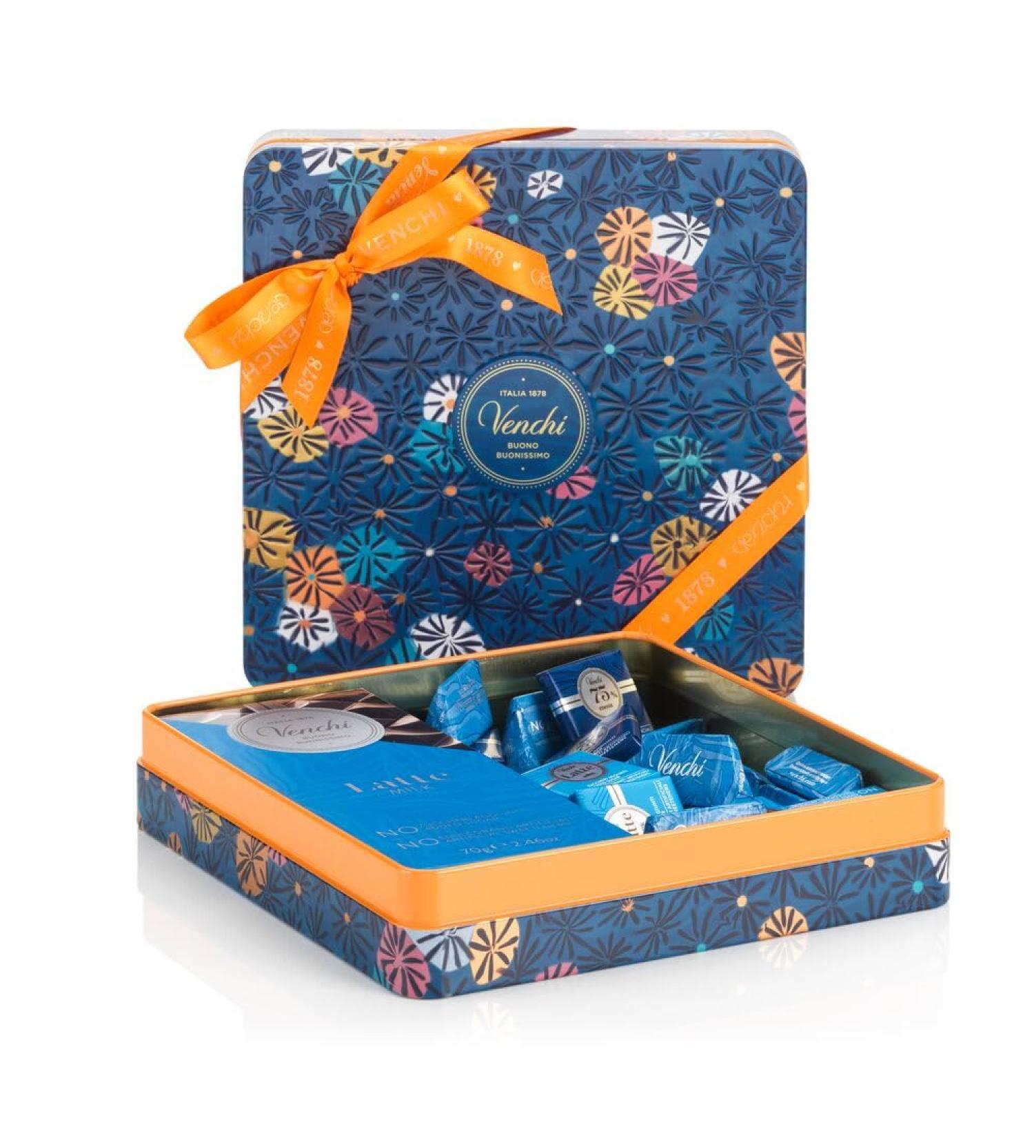 Venchi - Murrine Collection - Maxi blue box with tasting range NO added sugars 550g - NO artificial sweetener - Gluten free - Gift idea - Buy Online on GoSupps.com