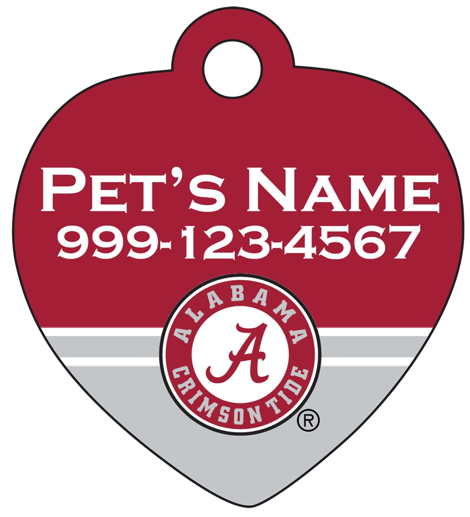 Alabama Crimson Tide Pet ID Tag - Officially Licensed & Personalized for Dogs & Cats - Buy Online on GoSupps.com