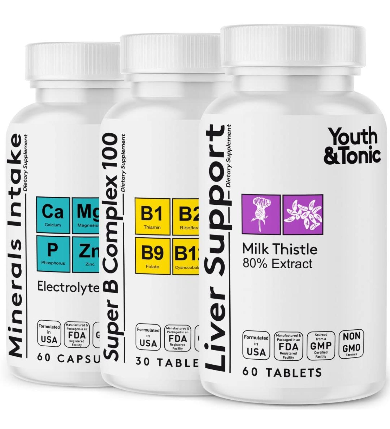 Liver Support & Pleasant Morning Pills | After Party Supplement Kit with Milk Thistle + Electrolytes & B Complex Vitamins Recovery | Rapid Hydration Mental Focus More Energy for a Better You - Buy Online on GoSupps.com
