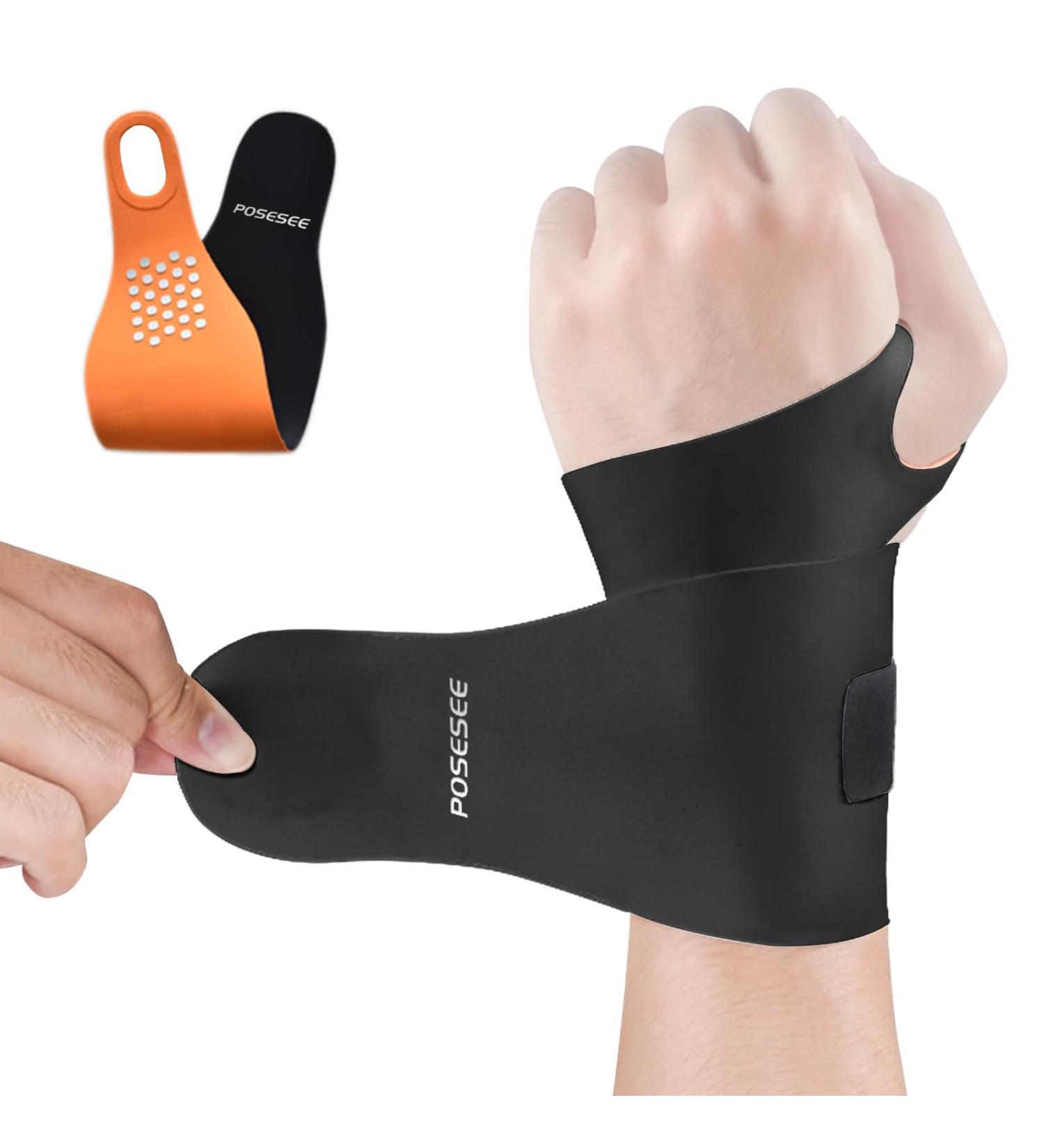 Ultra-Thin Elastic Wrist Brace | Compression Support for Carpal Tunnel Arthritis & Tendonitis - Fits Both Hands - Buy Online on GoSupps.com