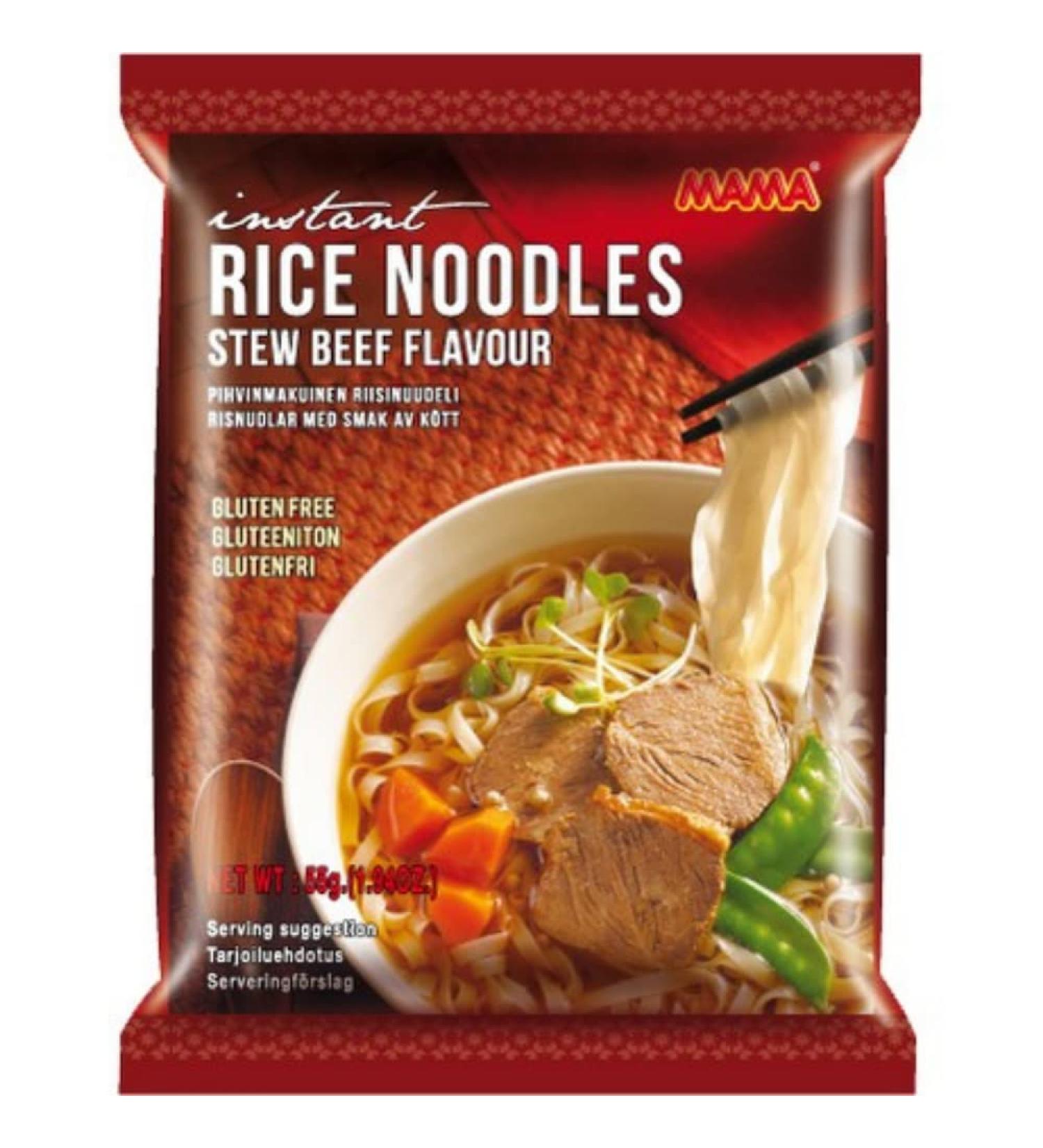 MAMA MAMA Instant Rice Noodles and Beef (1 x 55g) - Buy Online on GoSupps.com
