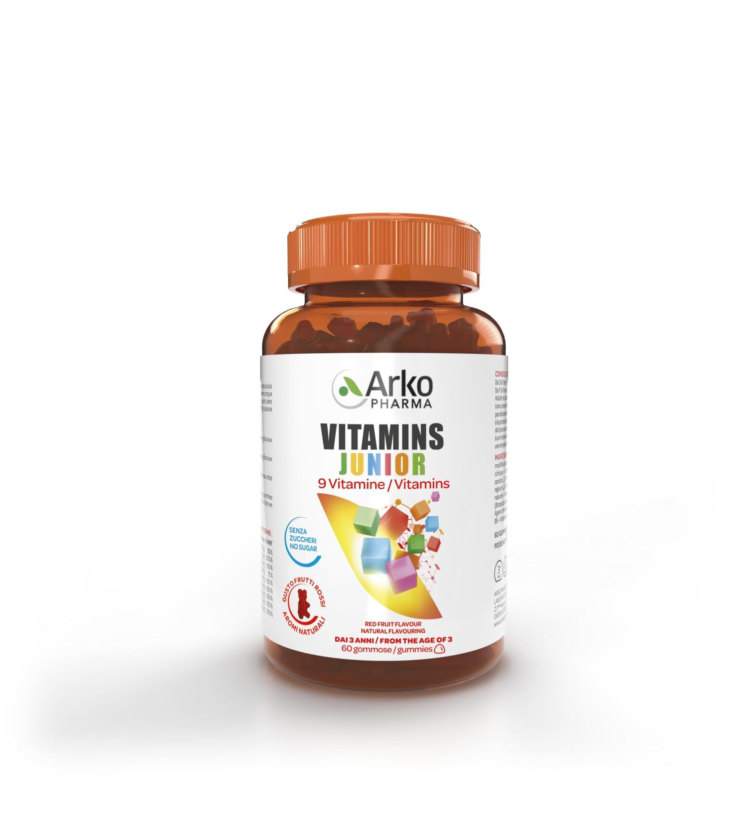 Arkopharma Arkofarm Vitamins Junior 60 Sugar-Free Gummies Red Berry Flavor