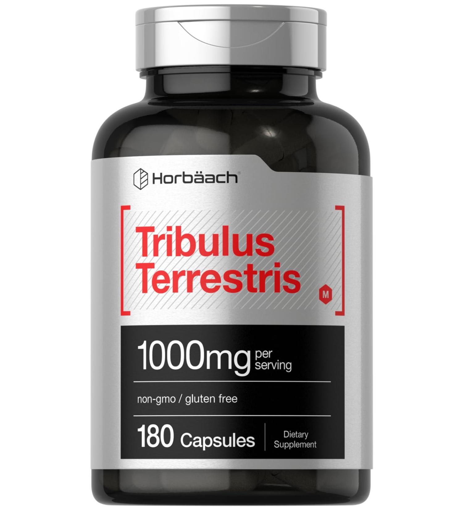 Horb ach Tribulus Terrestris 1000mg | 180 Capsules | Non-GMO & Gluten Free Supplement for Men & Women - Boost Energy & Performance - Buy Online on GoSupps.com