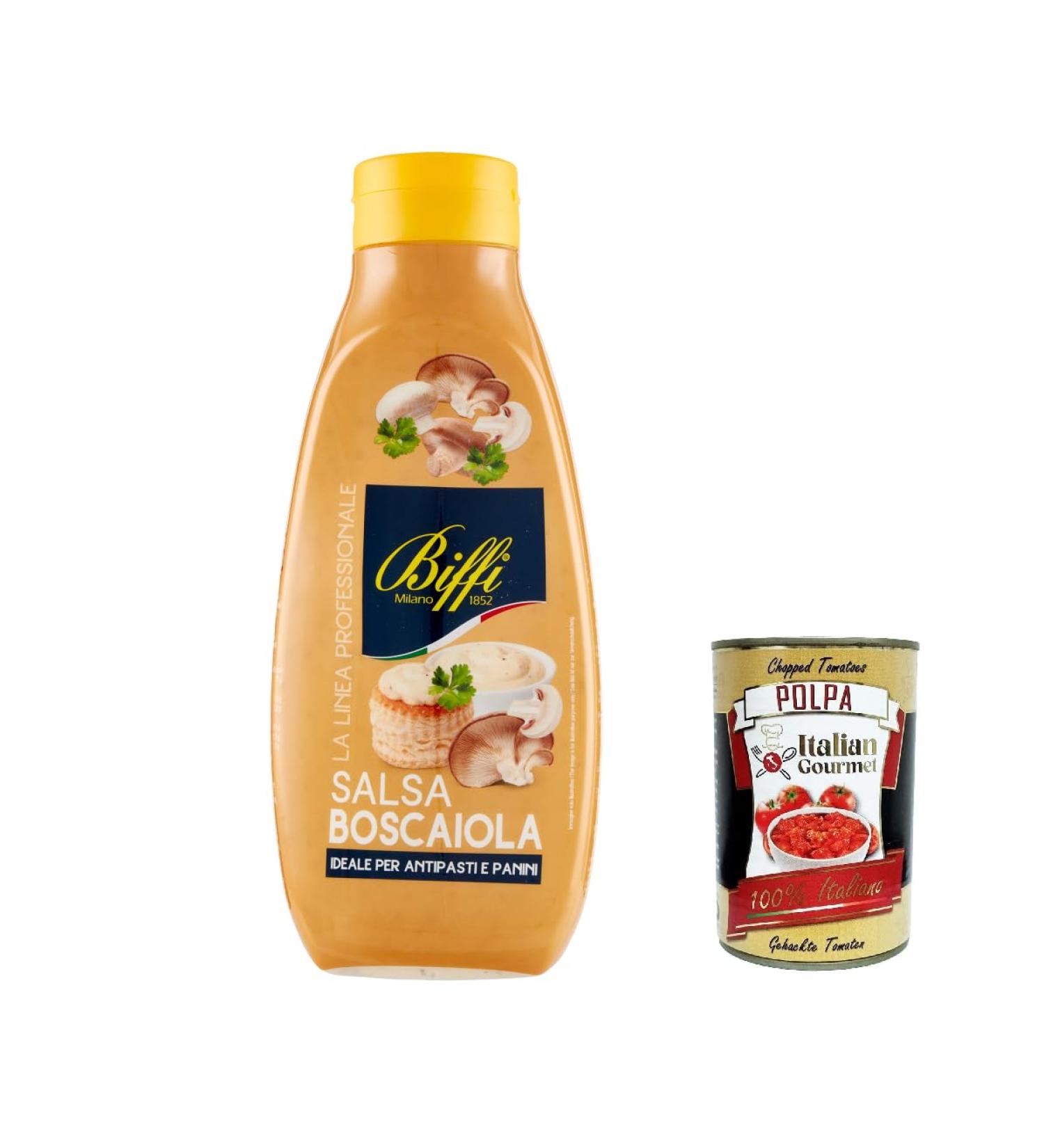  Italian Gourmet E.R. Set of 3 Biffi salsa bosciola sauces - Ideal for appetizers and sandwiches - 800g - Gourmet Italian Polpa 400g - Buy Online on GoSupps.com
