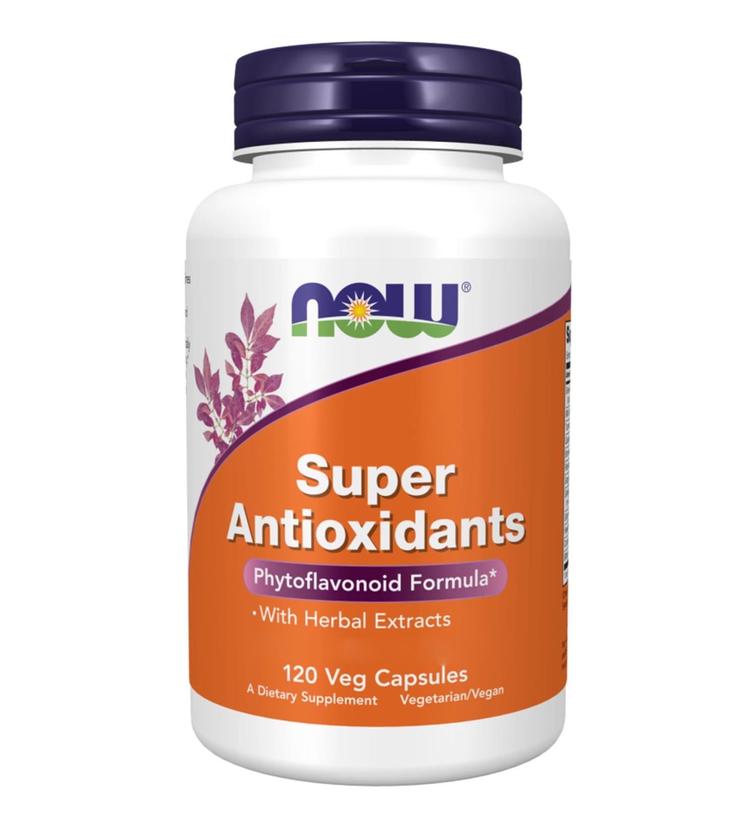 Now Foods Super Antioxidants with Green Tea Milk Thistle and Other 120 Vegan Lab Tested Soy Free Gluten Free Non-GMO  - Buy Online on GoSupps.com
