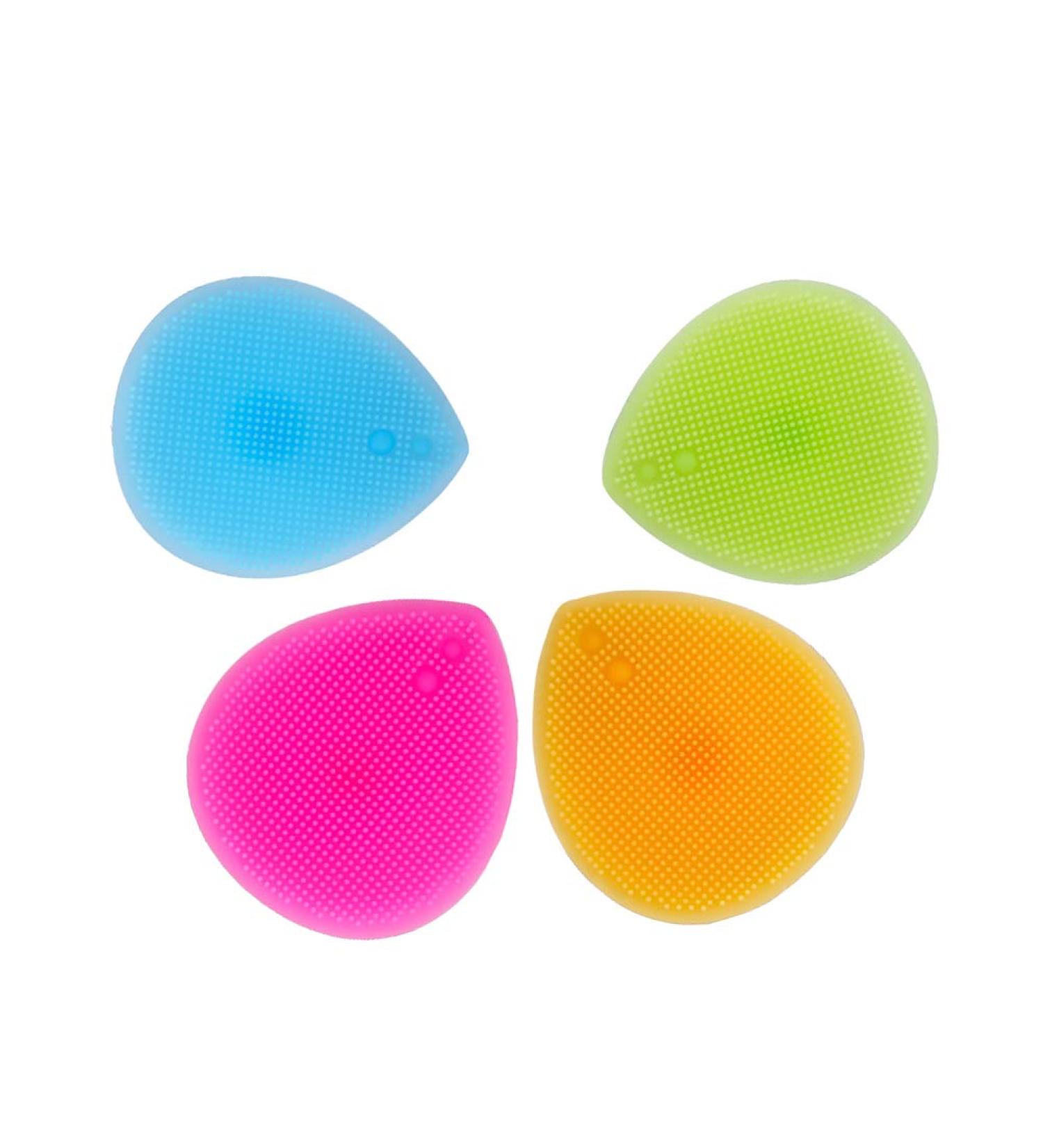 4pcs Face Massager Brush Face Scrub Silicone Face Cleaning Pads Facial Scrubber Cleansing Brush Soft - Buy Online on GoSupps.com