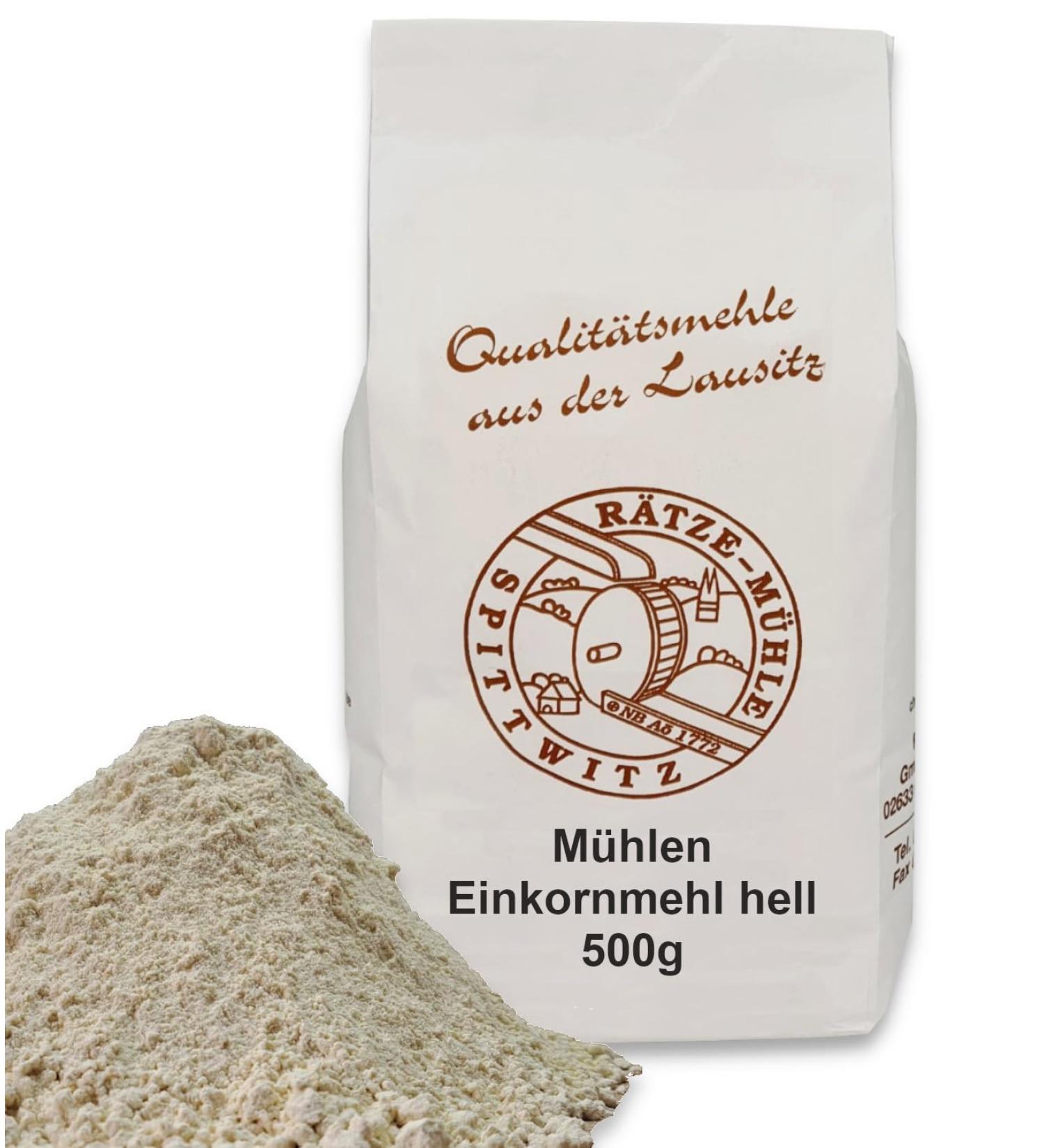 Mills Einkorn Flour Light 500g - 100% Natural Regional Quality | Fresh from R tze Mill - Buy Now! - Buy Online on GoSupps.com