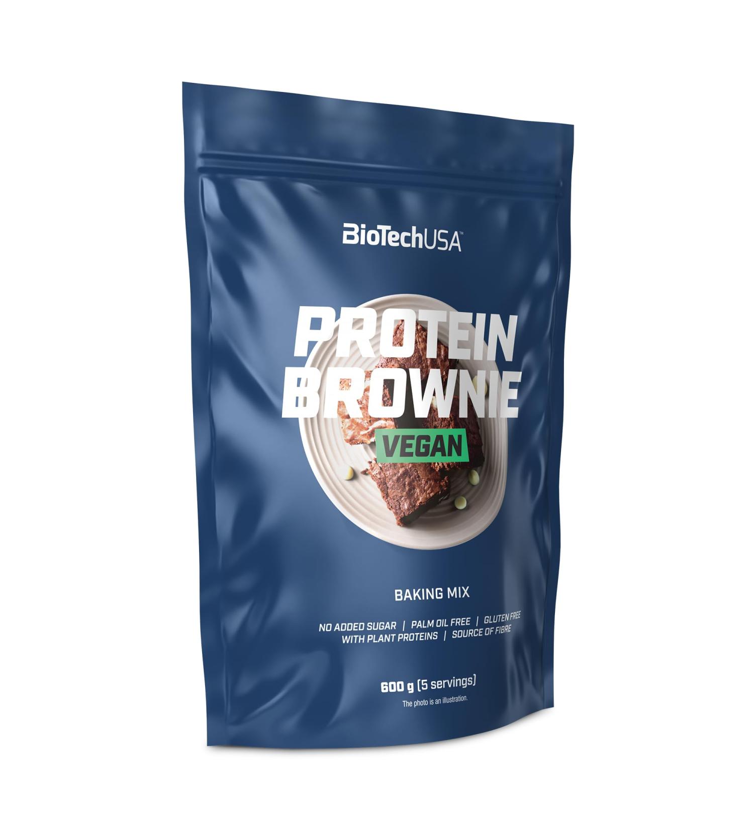 BioTechUSA Vegan Protein Brownie Pastry Mix with Pea Protein Isolate Rice Protein and Sweetener 600g Chocolate - Buy Online on GoSupps.com