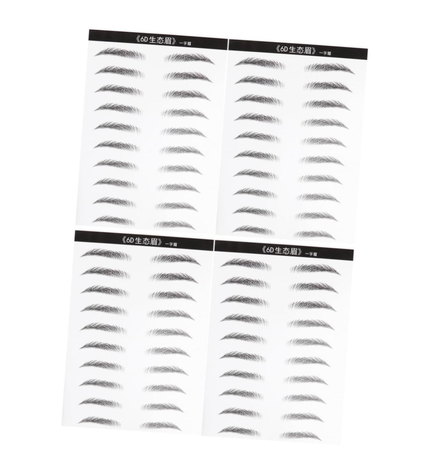 FOMIYES 4 Sheets Pairs Makeup Stickers Natural Brow Eyebrow Brow Tatoo Transfer Stickers Hair Eyebrows 6d - Buy Online on GoSupps.com
