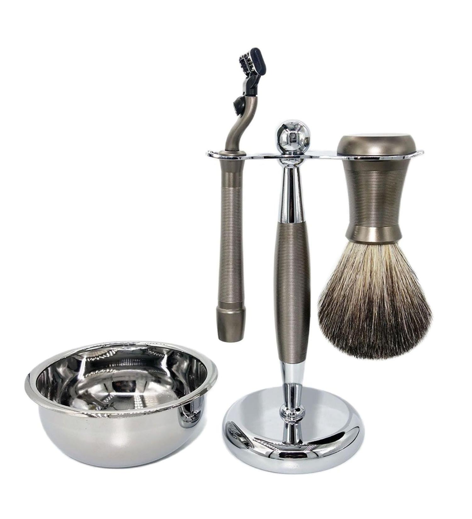 Magyfosia Professional Wet Razor Set for Men | MACH 3 Razors Hair Brush Stand & Bowl | Perfect Gift for Father & Husband - Buy Online on GoSupps.com