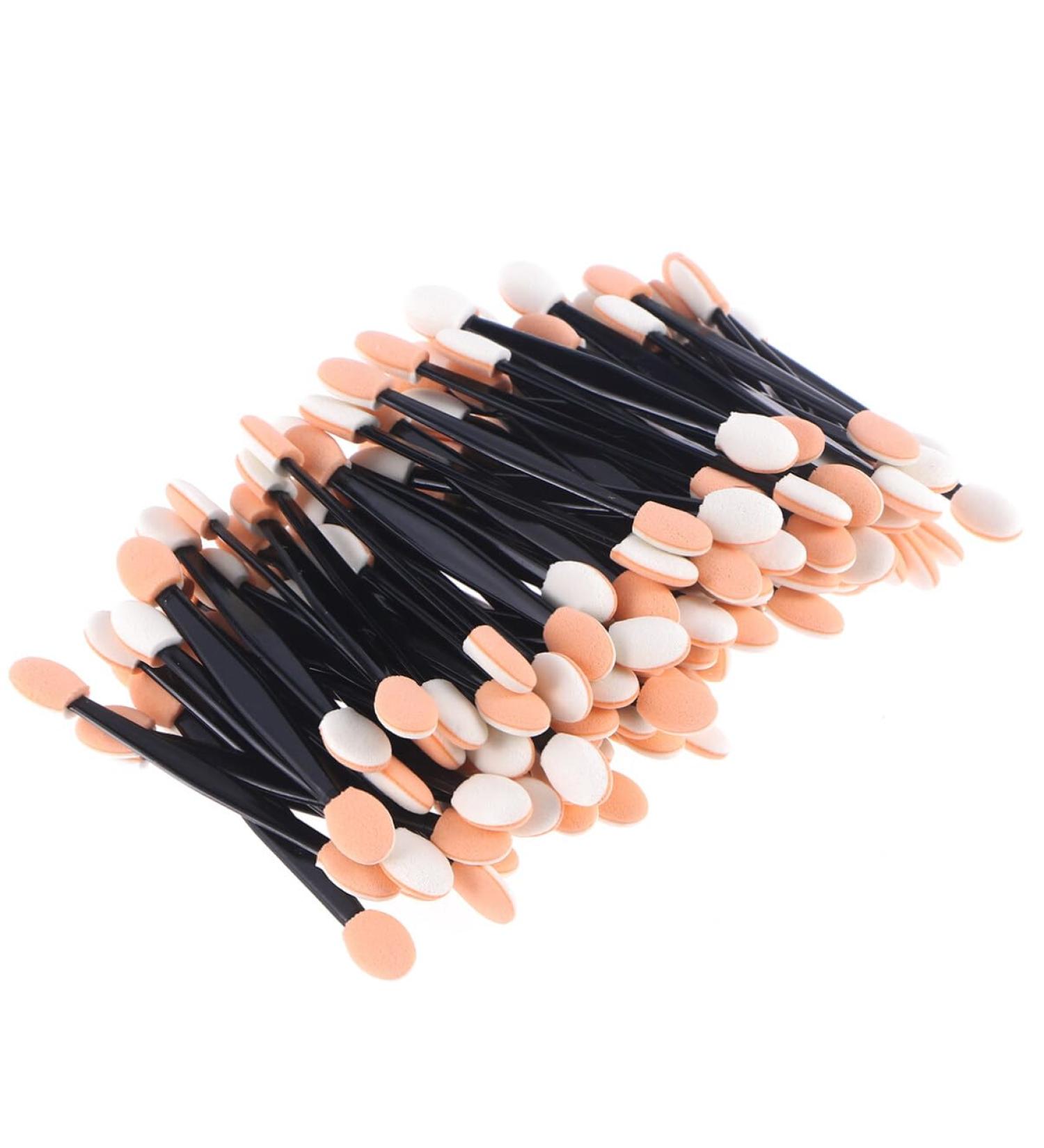 Mikinona 100pcs Disposable Makeup Sponge Disposable Eyeshadow Sponge Eyeshadow Stick Eye Shadow - Buy Online on GoSupps.com