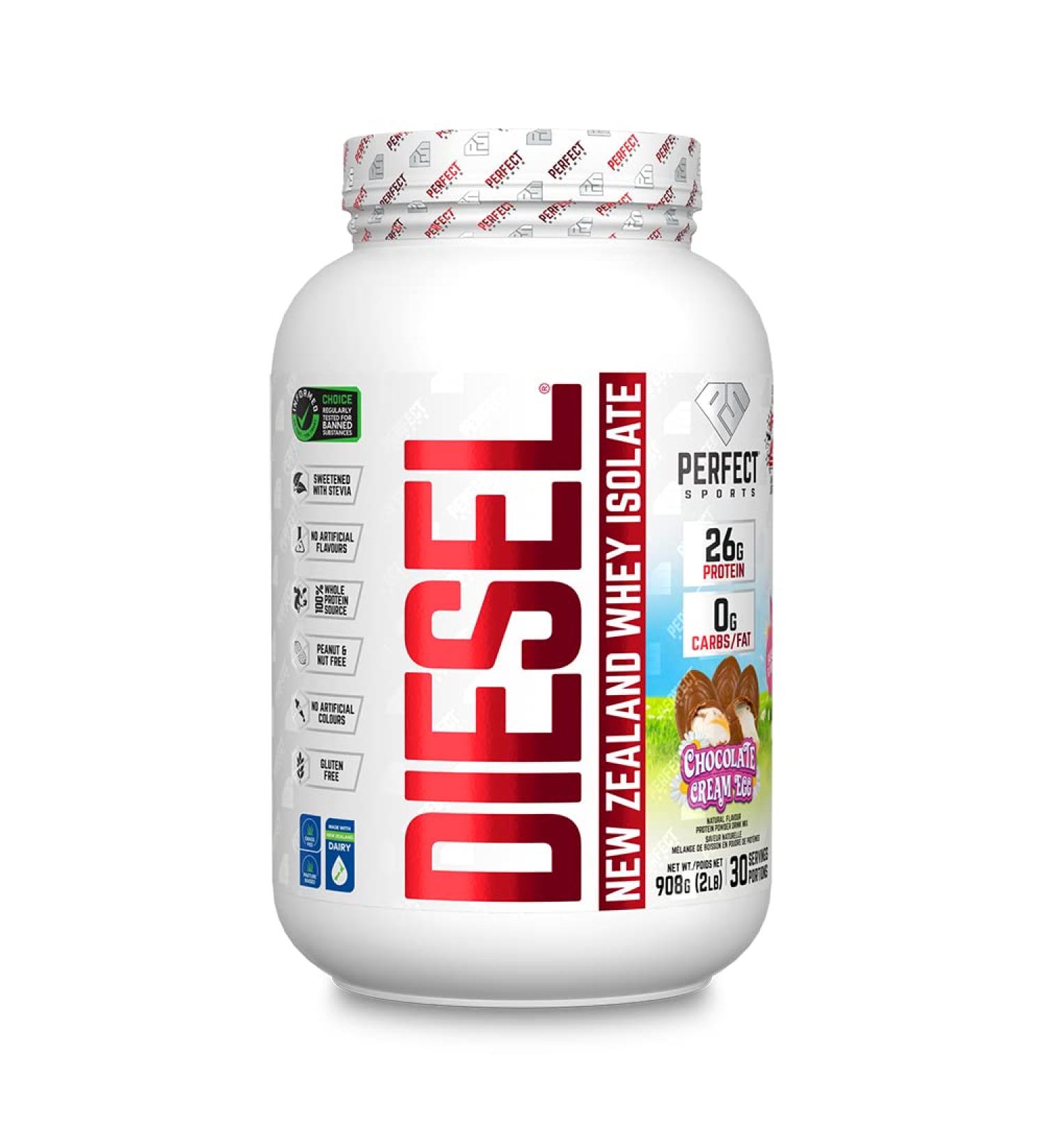 DIESEL - New Zealand Whey Protein Isolate 2lb Chocolate Cream Egg Chocolate Cream Egg 908 g (Pack of 1) - Buy Online on GoSupps.com