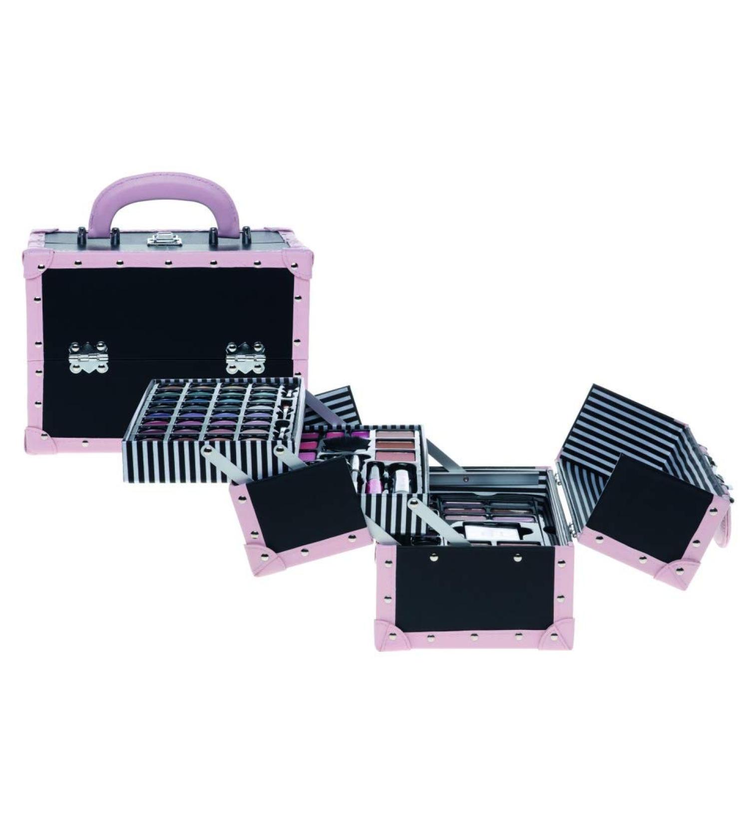 Super Edle Kosmetik Make-up Kustleder-Optik Beauty Schminkkoffer 75 teilig (e78)