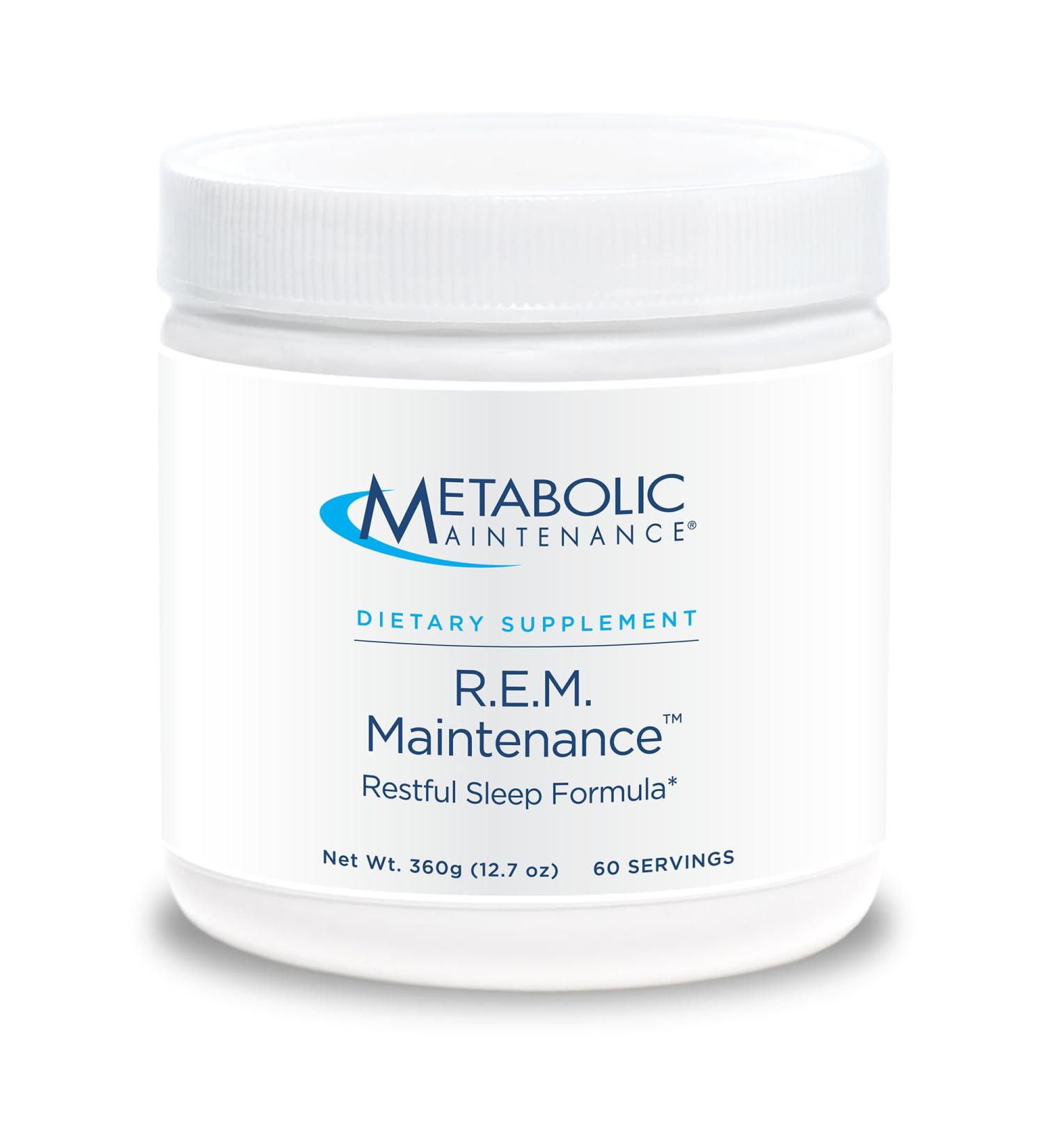 Metabolic Maintenance R.E.M. Maintenance Powder - Natural Relaxation Support Supplement with Magnesium Melatonin 5-HTP + Potassium - Easy Drink Add-in No Fillers (366g / 60 Servings) - Buy Online on GoSupps.com