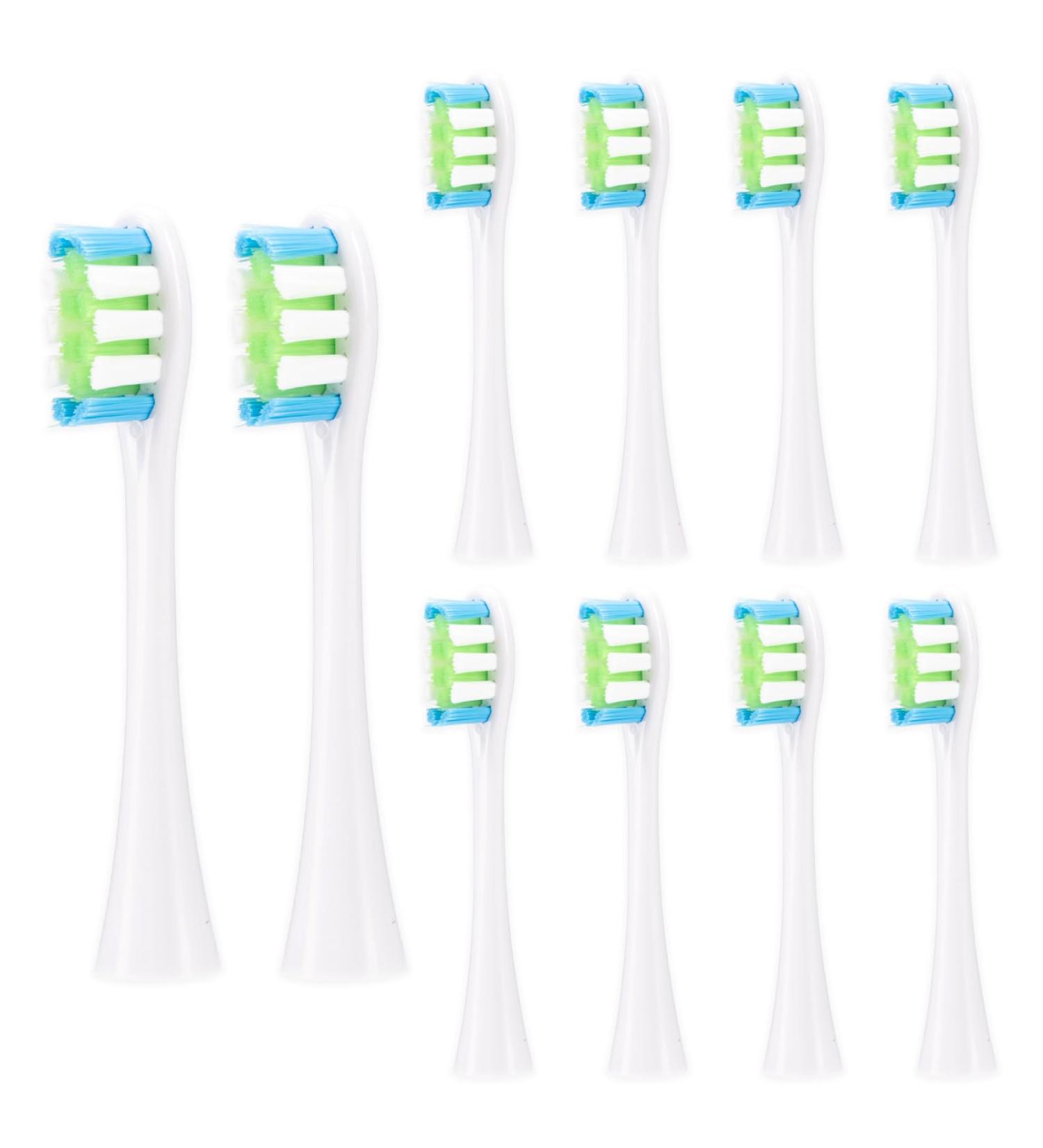 10 Replacement Brush Heads for OCLEAN Toothbrush - Compatible with ONE Flow X Pro Ultra Air2 & F1 - Ideal for Adults & Children - Buy Online on GoSupps.com