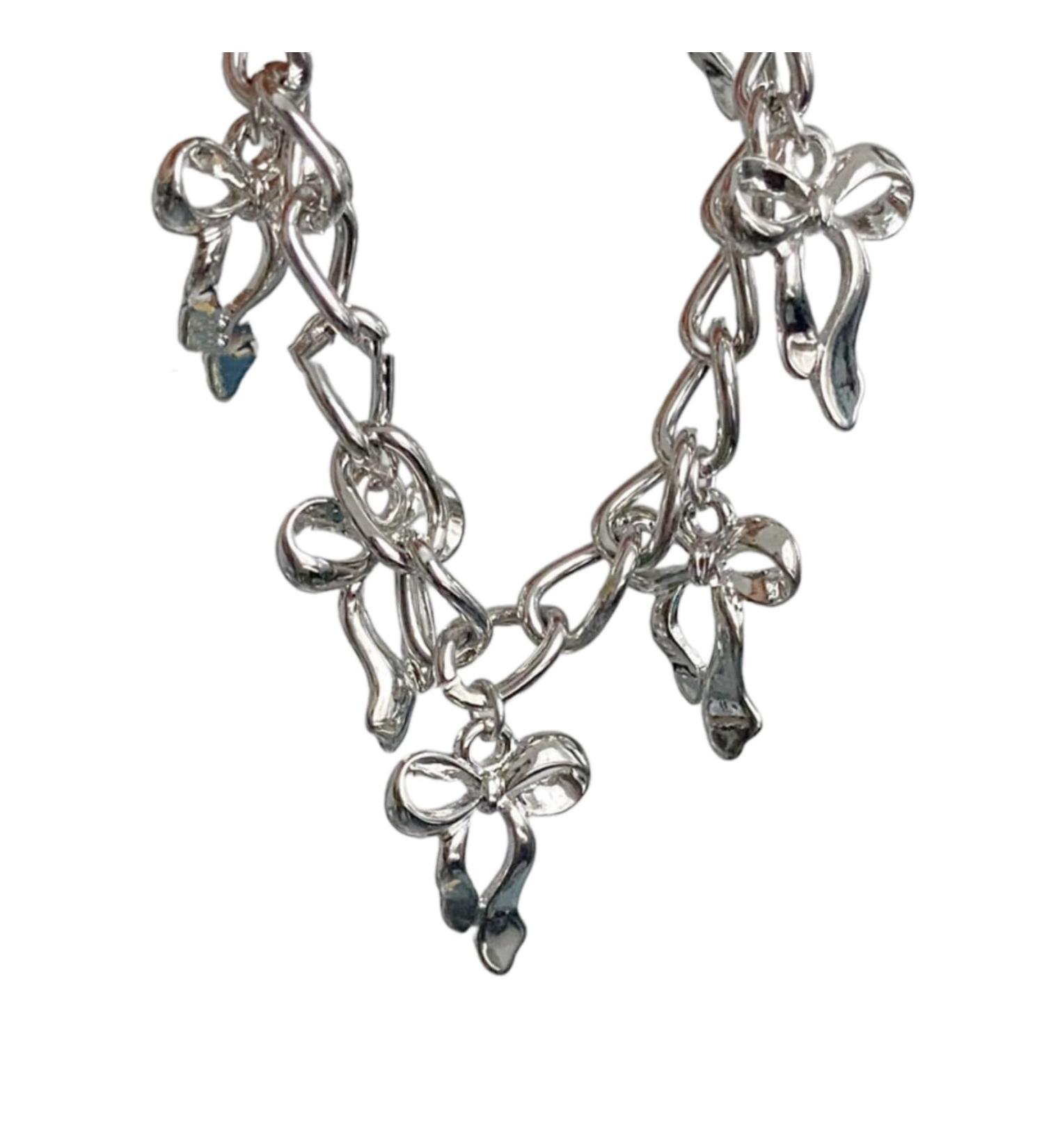 OralGos Fashion Metal Bow Pendant Bracelet - Cute Adjustable Jewelry Gift for Women & Girls - International Shipping Available - Buy Online on GoSupps.com