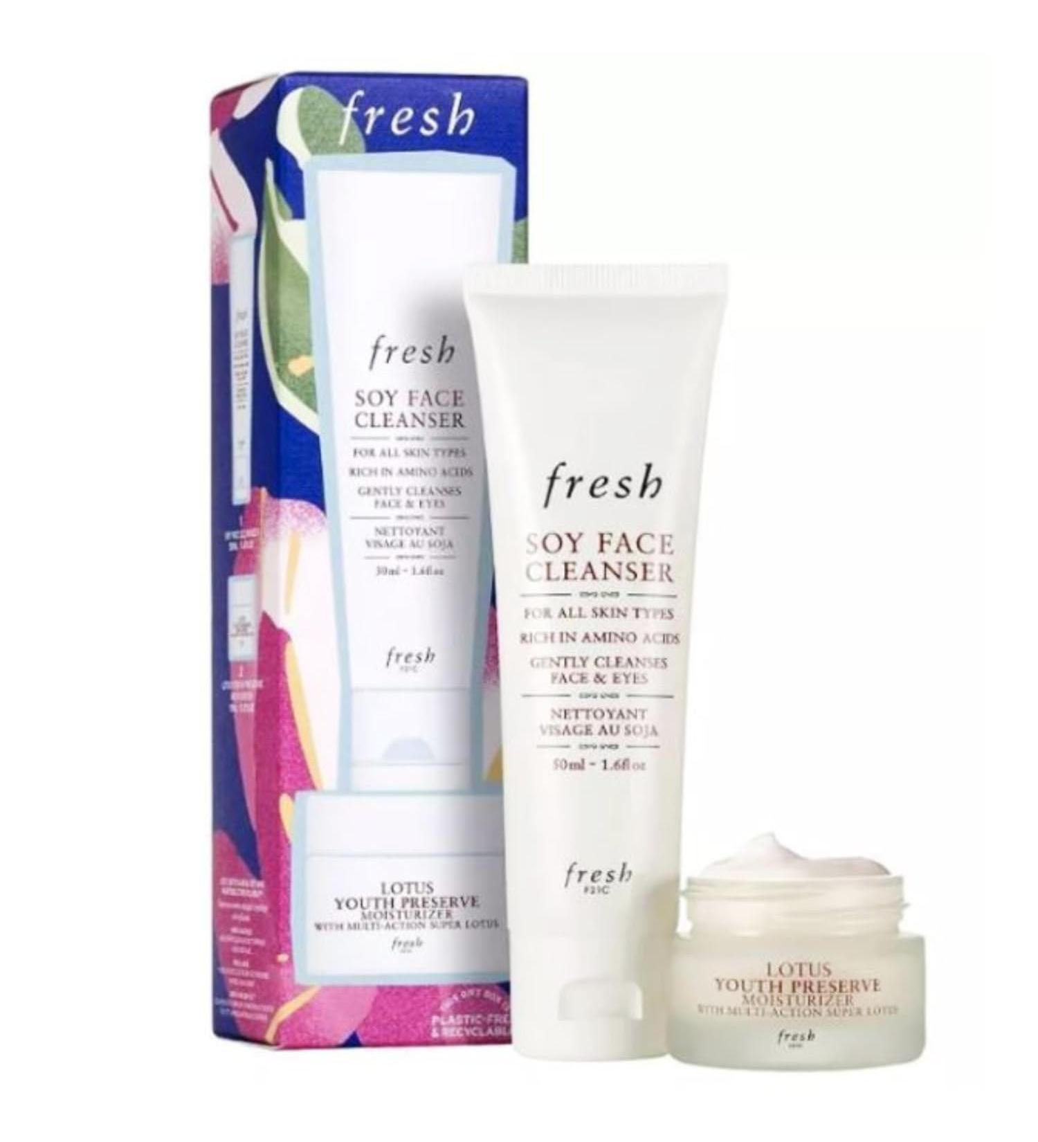 Fresh Cleanse & Moisturize Duo white