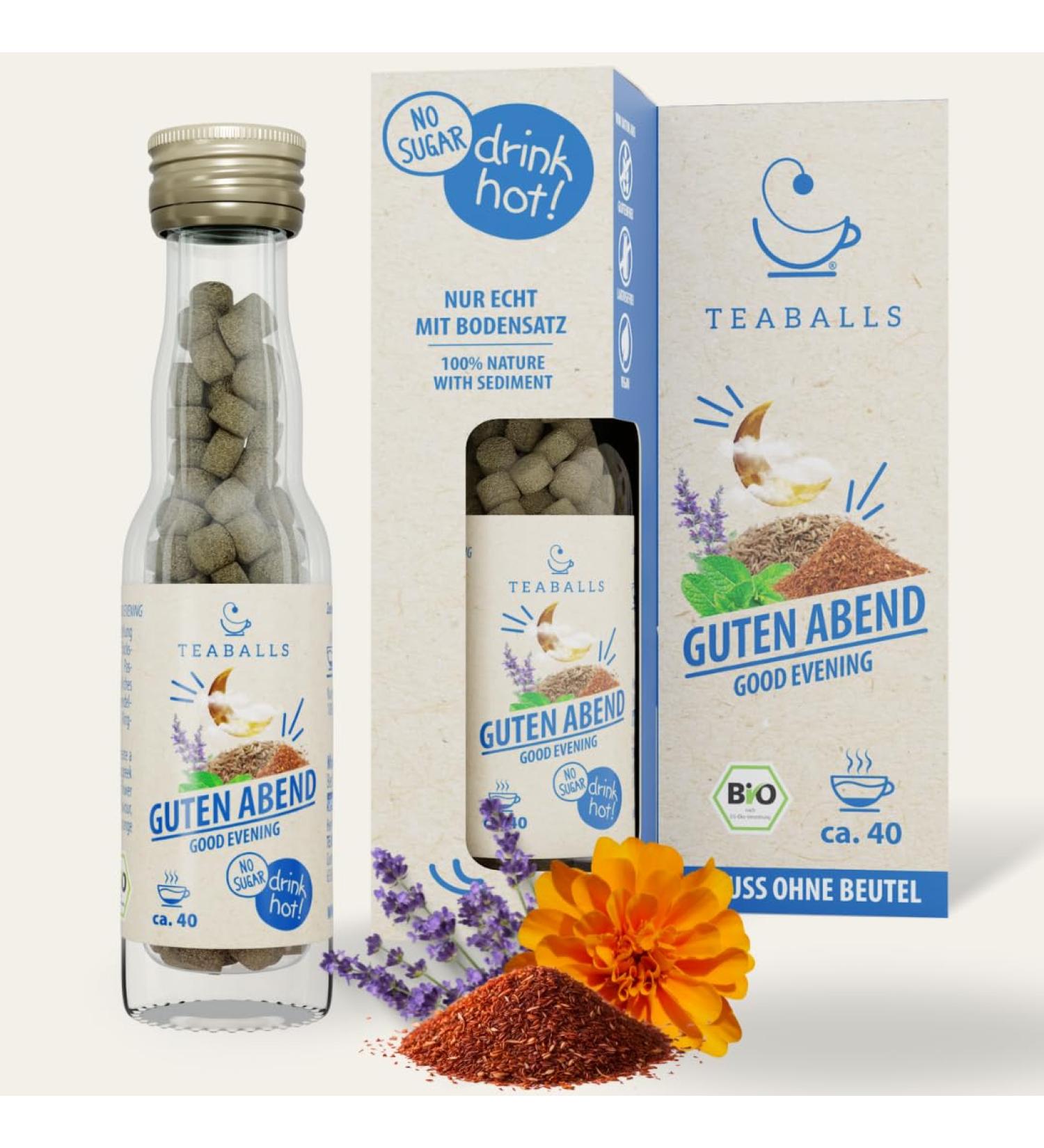 TEABALLS Organic GOOD Evening for approx 40 cups of tea - Buy Online on GoSupps.com