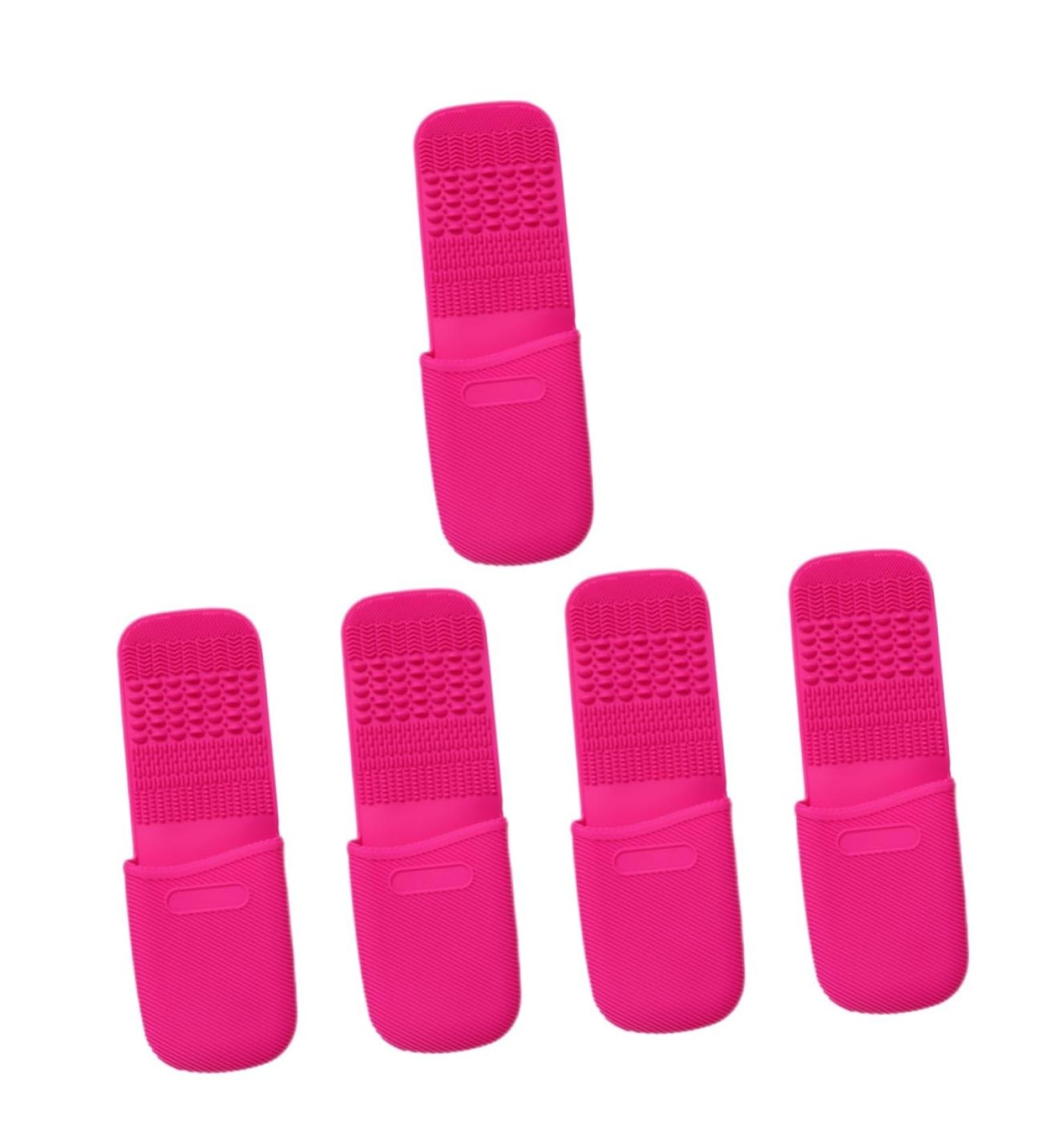 FRCOLOR 5pcs Makeup Brush Cleaning Mat & Tools | Silicone Cleaner for Eyeliner & Brushes | International Shipping Available - Buy Online on GoSupps.com