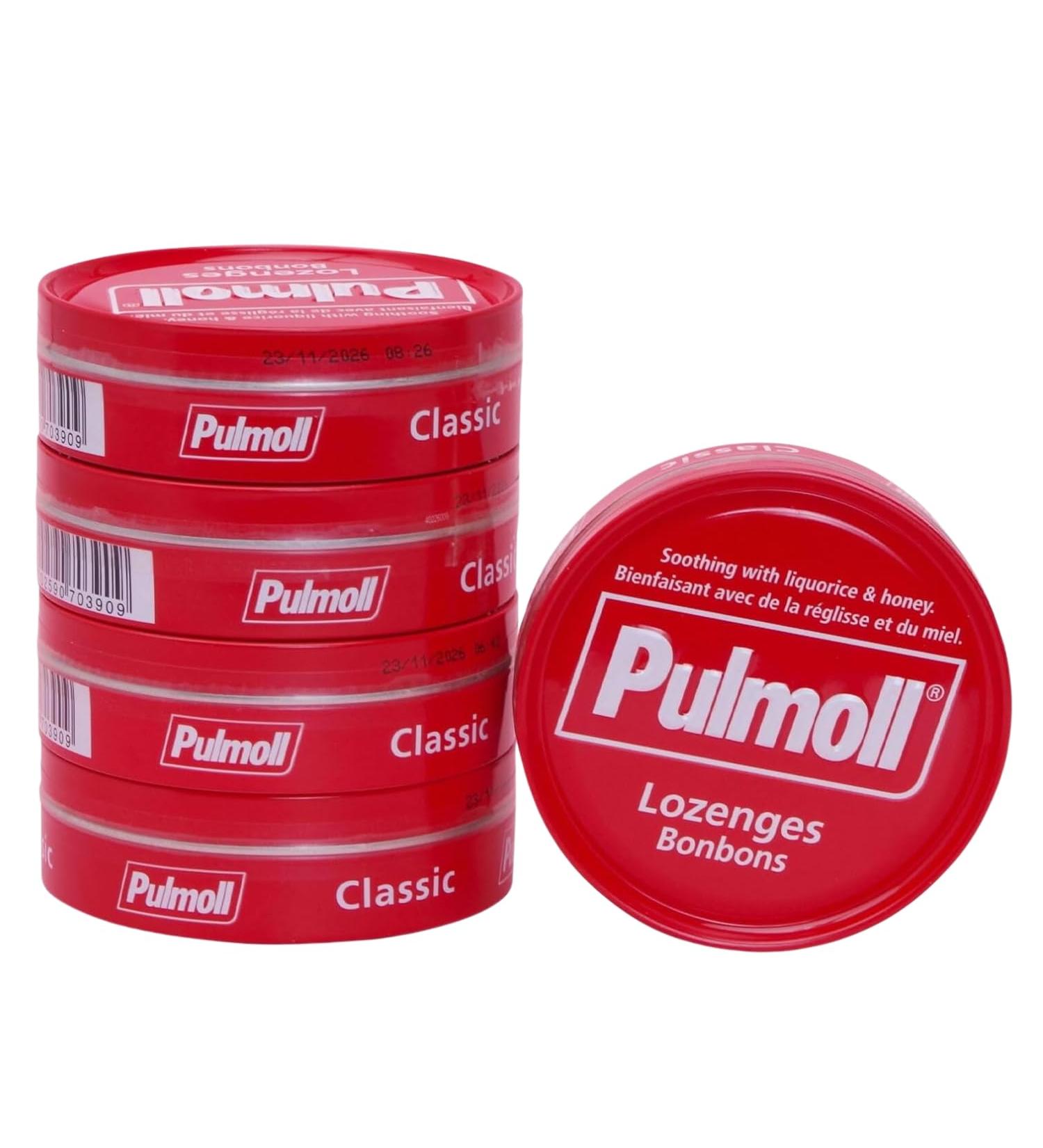 Set of 5 Pulmoll Boxes Retro Classic | Pulmoll Tablets Since 1946 - Buy Online on GoSupps.com