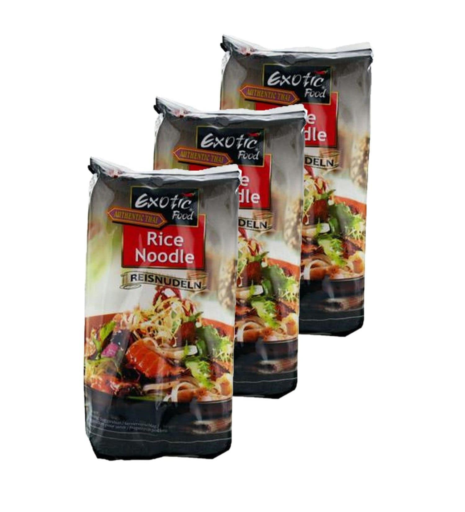 Exotic Food Pack of 3 Rice Noodles - 250g Bag