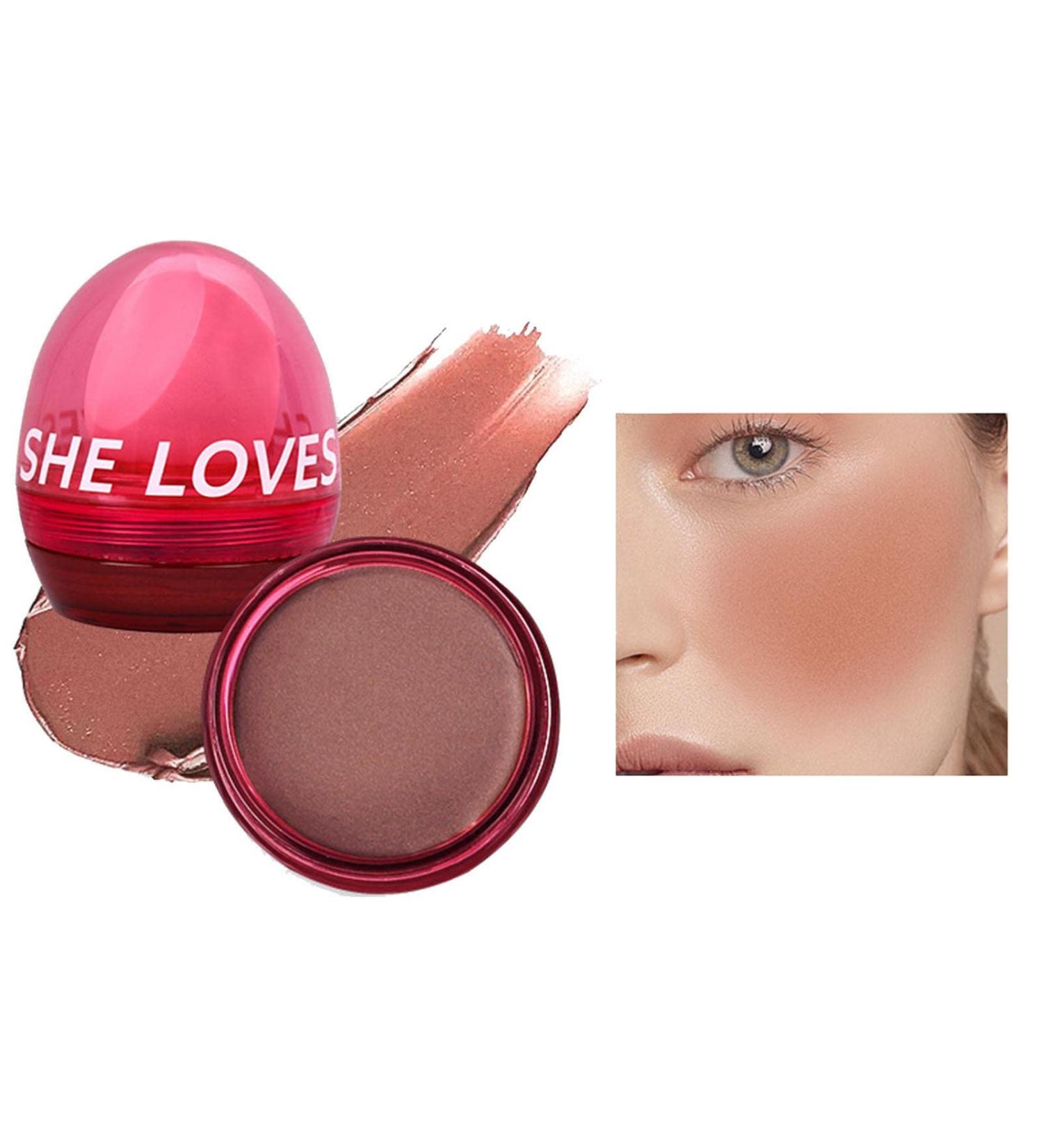 Blush Cream Monochrome Lightweight Blusher for Women Products Teen Girls Cosmetics for Home Shopping Gathering Dating Traveling Working Shakven 03# Dry Rose - Buy Online on GoSupps.com