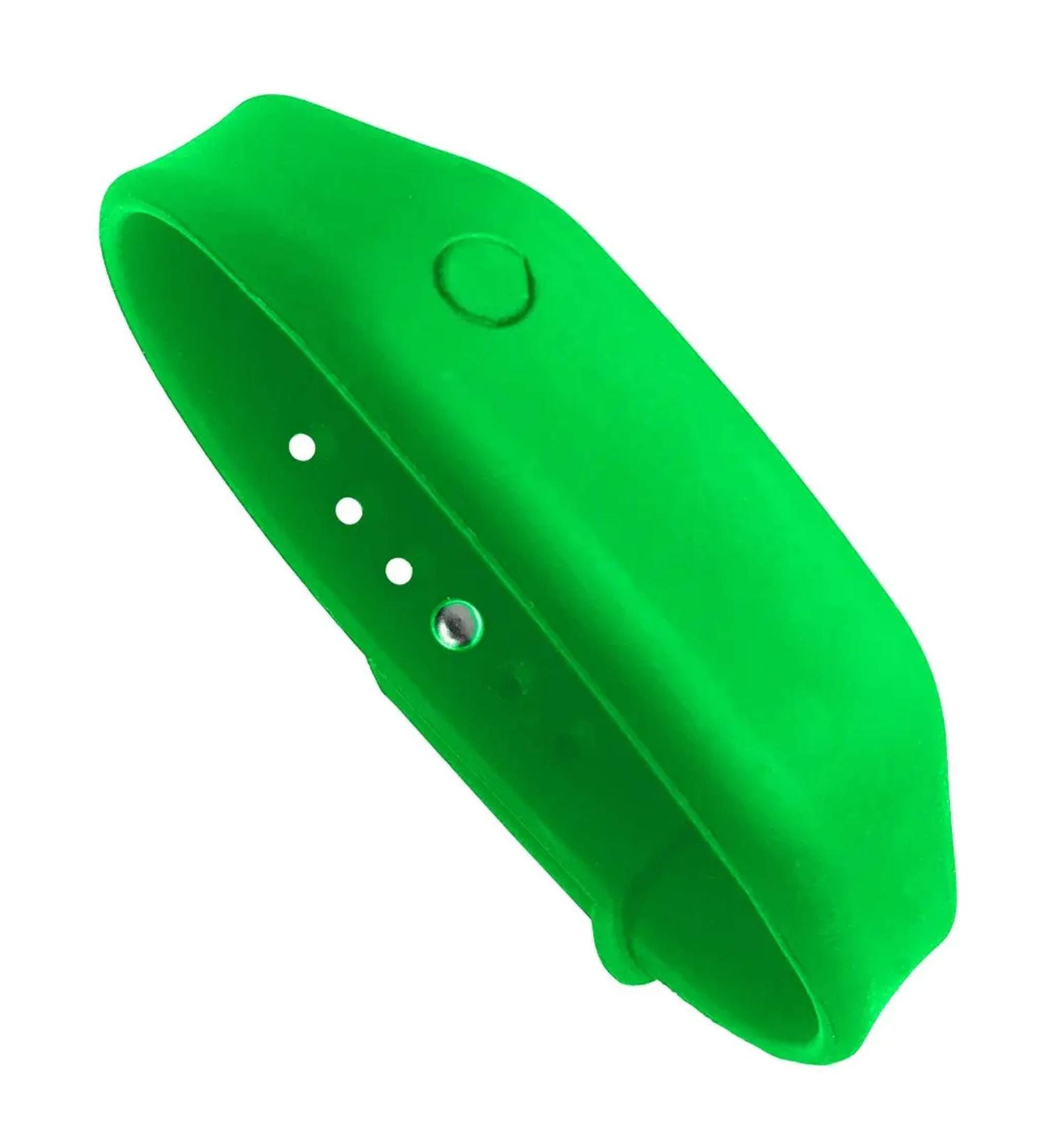 Men's Silicone Sanitizer Bracelet - Refillable Stay Safe Accessory - Green - 8.5 Inches - Buy Online on GoSupps.com