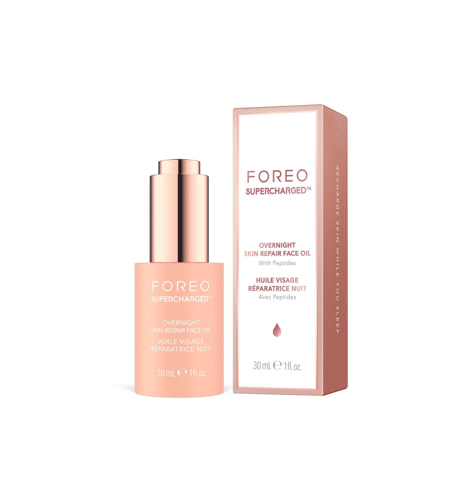 FOREO SUPERCHARGED Overnight Skin Repair Face Oil - Organic Vitamin E Oil with Avocado & Camellia Oil - Nourishing Facial Oil for Radiant Smooth Skin - Vegan & Cruelty-Free - 1 fl. Oz - Buy Online on GoSupps.com