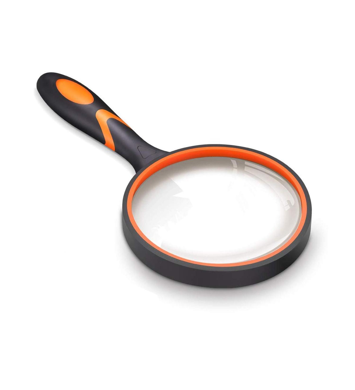 Pocket Magnifier Magnifying Glass 3X Handheld Reading Magnifier with Non Slip Soft Rubber Atmosphere - Buy Online on GoSupps.com