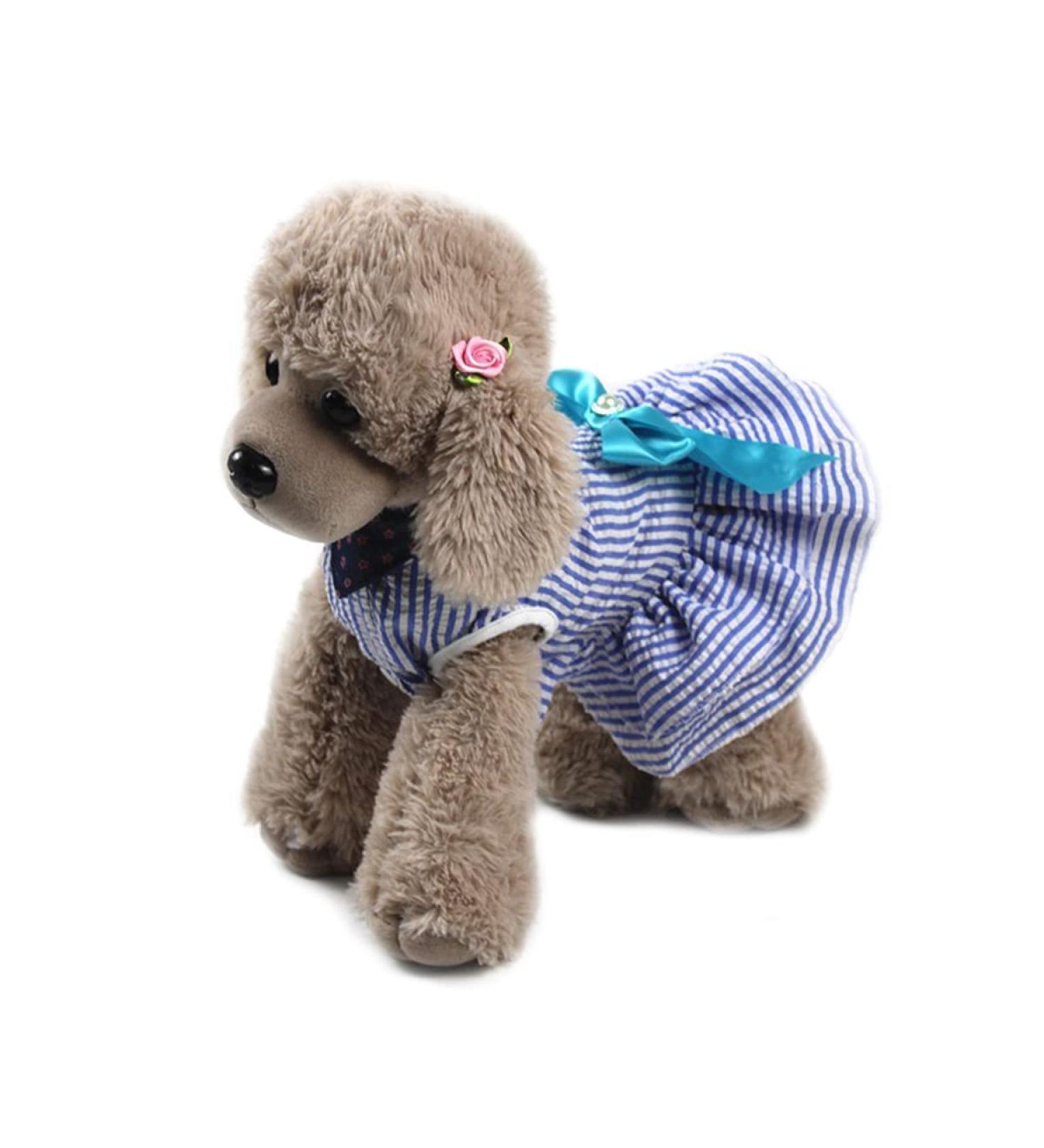 Shop Barrageon Sweet Princess Rock Clothing for Small to Medium Pets - Adorable Blue Bowknot Summer Outfit for Dogs & Cats Size M (30 cm Back Length) - Buy Online on GoSupps.com