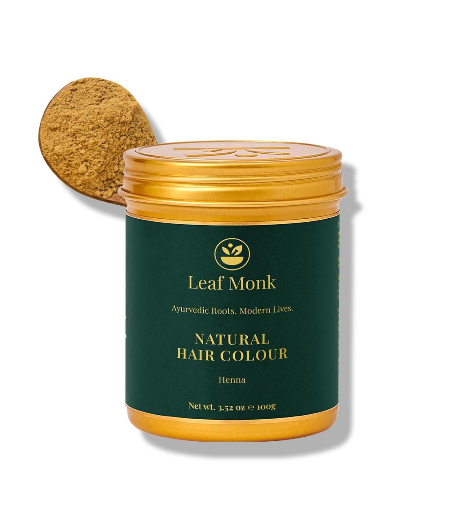 Ayurvedic Natural Hair Colour - Henna Leaf Powder for Reddish Brown Hair | Softening & Dyeing | 100g - Ideal for All Hair Types - Buy Online on GoSupps.com