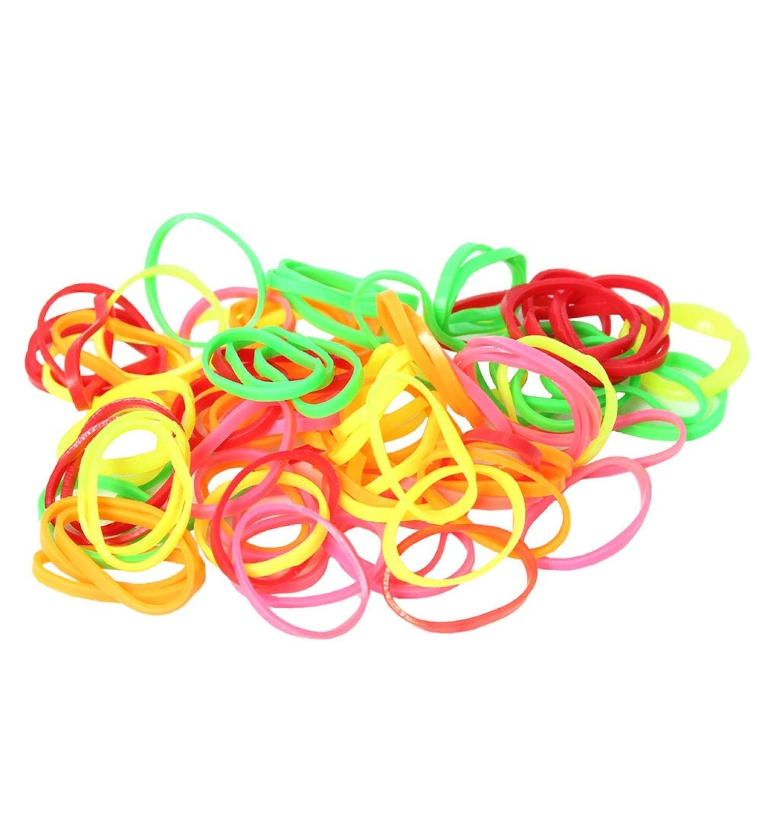 JUSTFOX 100 Mini TPU Hair Ties - Colorful Neon Rasta Dreads & Braids - International Shipping Available - Buy Online on GoSupps.com