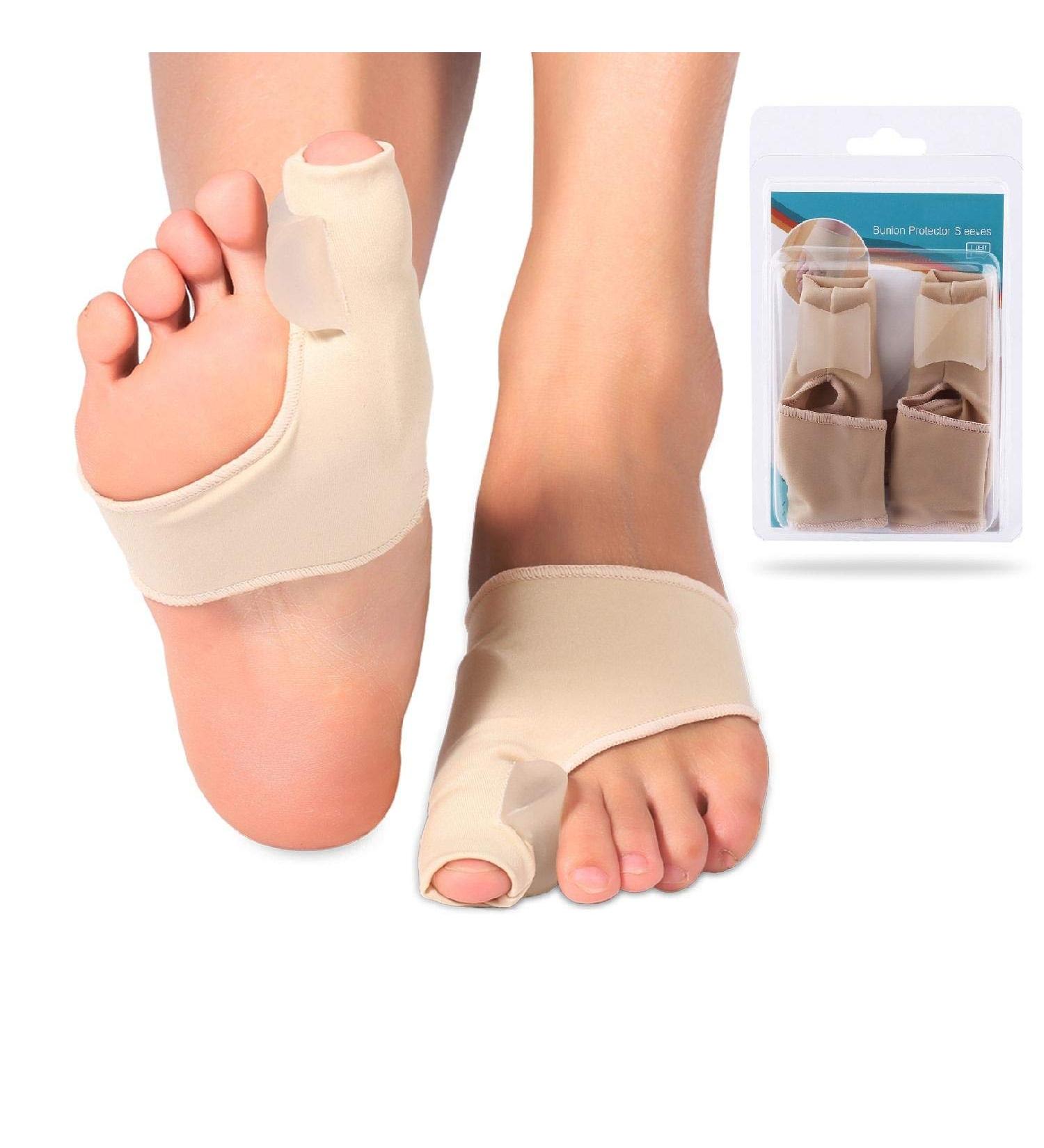 Hallux Valgus Correction Bandage & Gel Pad - Day & Night Toe Separator Socks for Hammer Toe Relief - Buy Online on GoSupps.com
