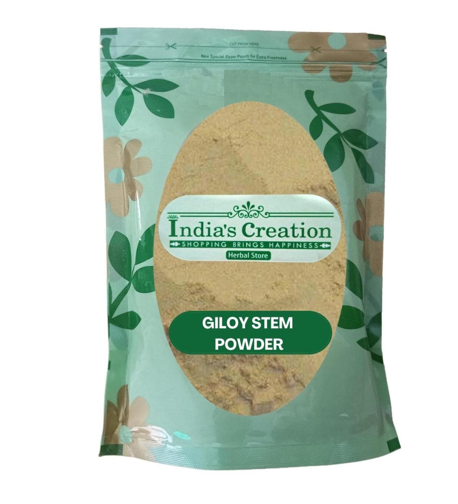 India's creation Giloy Stem Powder-Tinospora Cordifolia-Raw Herbs-Giloi-Guduchi-Amrita-Amruta-Jadi Booti-Single Herbs (250 Gram) 250.00 g (Pack of 1) - Buy Online on GoSupps.com