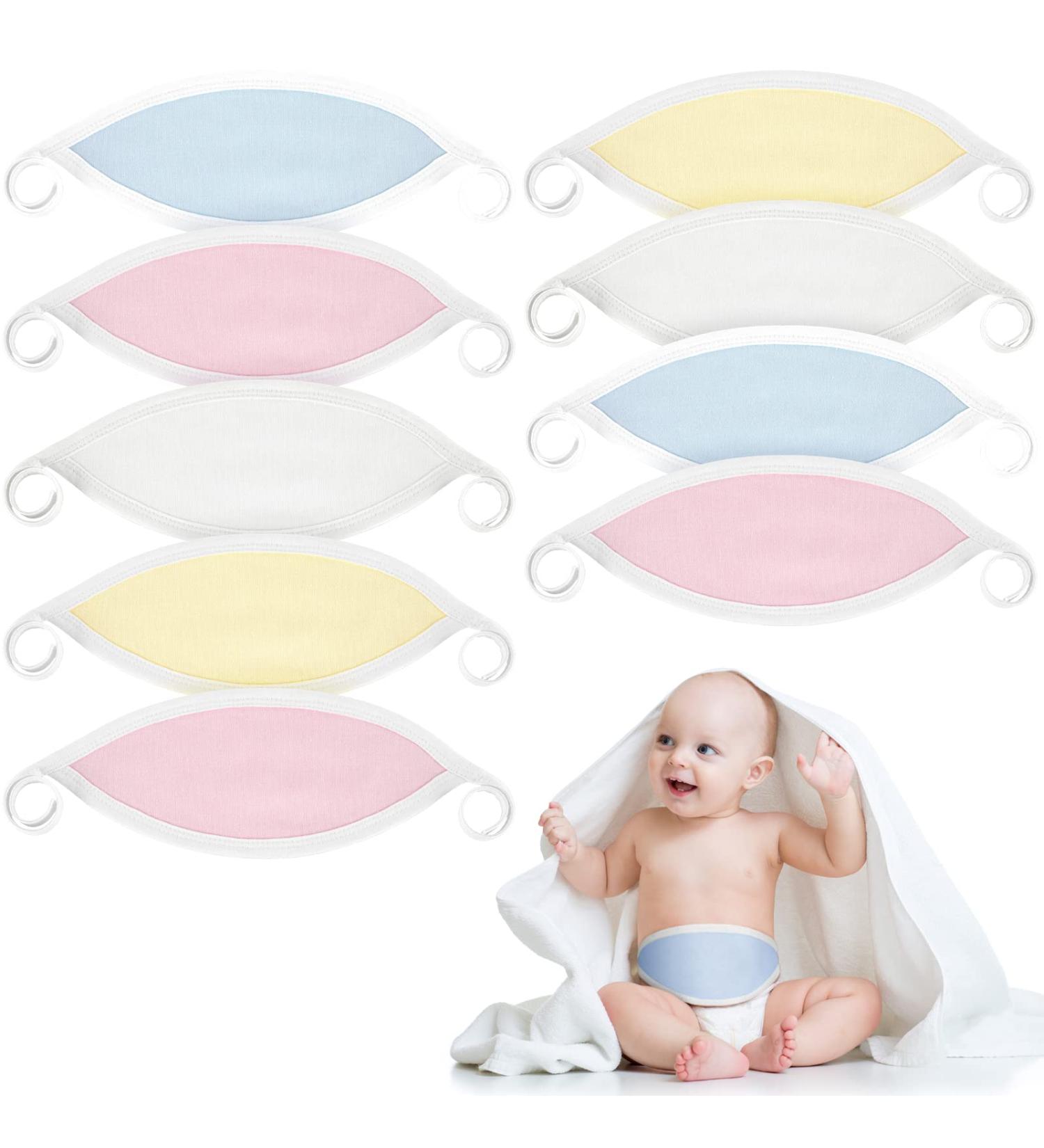 8 Pcs Baby Belly Band Newborn Infant Wrap Umbilical Cord Cover Cotton Belly Wraps for Baby Belly Binder for 0 12 Months 4 Colors