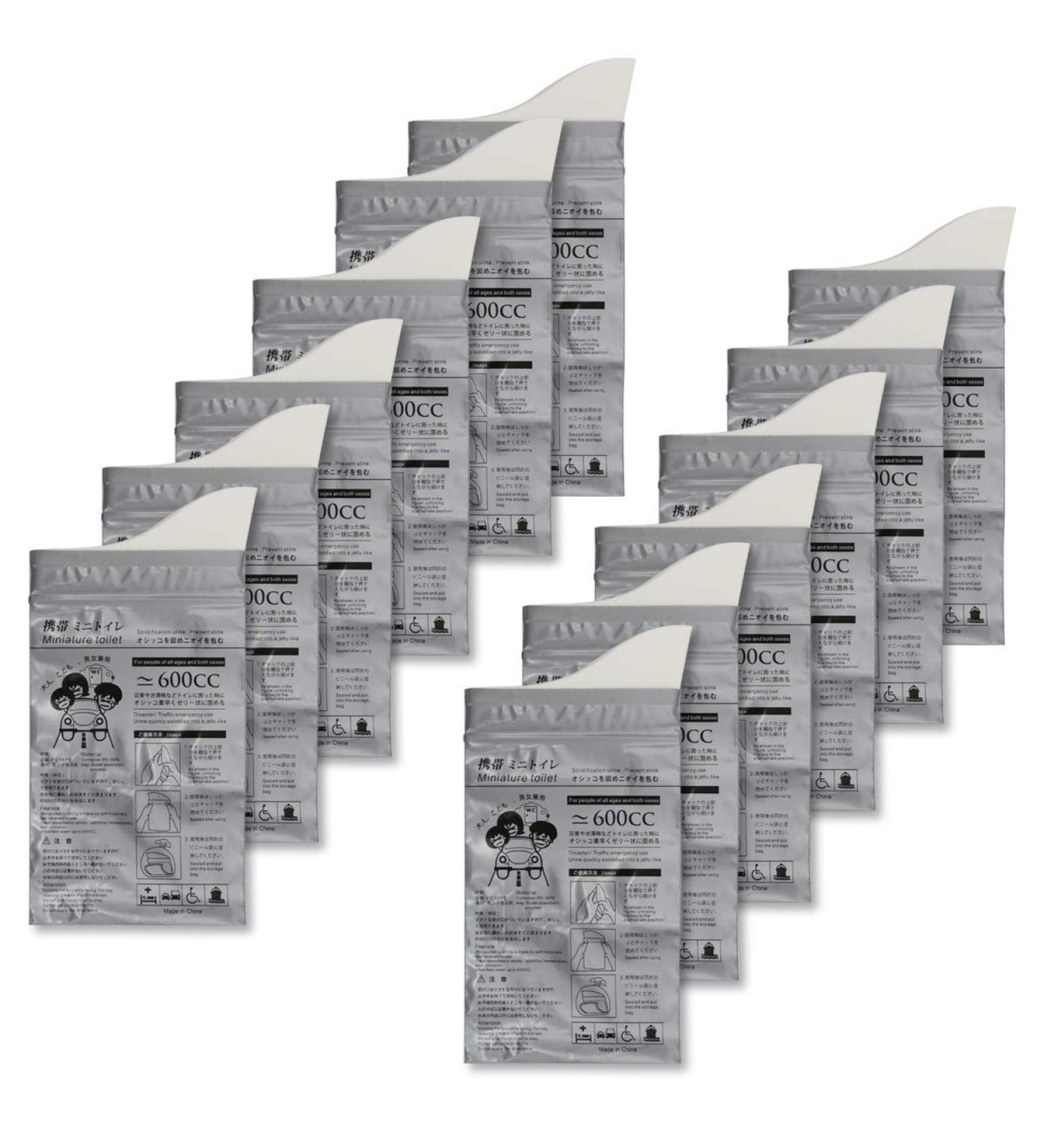 Coolrunner Disposable Urine Bags 20 Pack - Portable Camping Pee Bags for Travel, Traffic Jam, and Emergencies - Gray - Buy Online on GoSupps.com