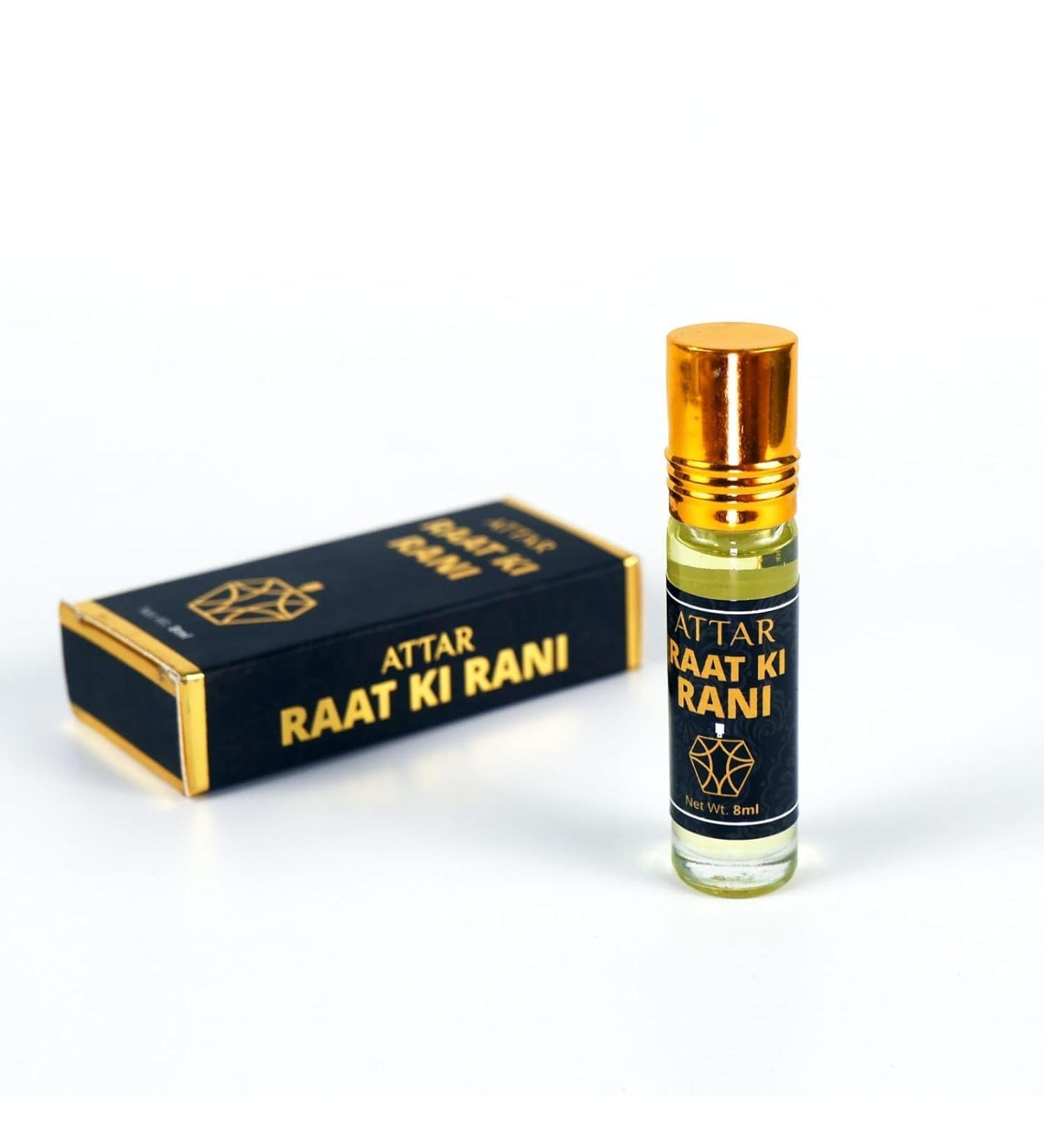 (Night Queen) Raat ki Rani Attar | Perfume Essence | For Men & Women 100% Alcohol-Free Pure Natural Real Long Lasting Fragrance (8ML) - Buy Online on GoSupps.com
