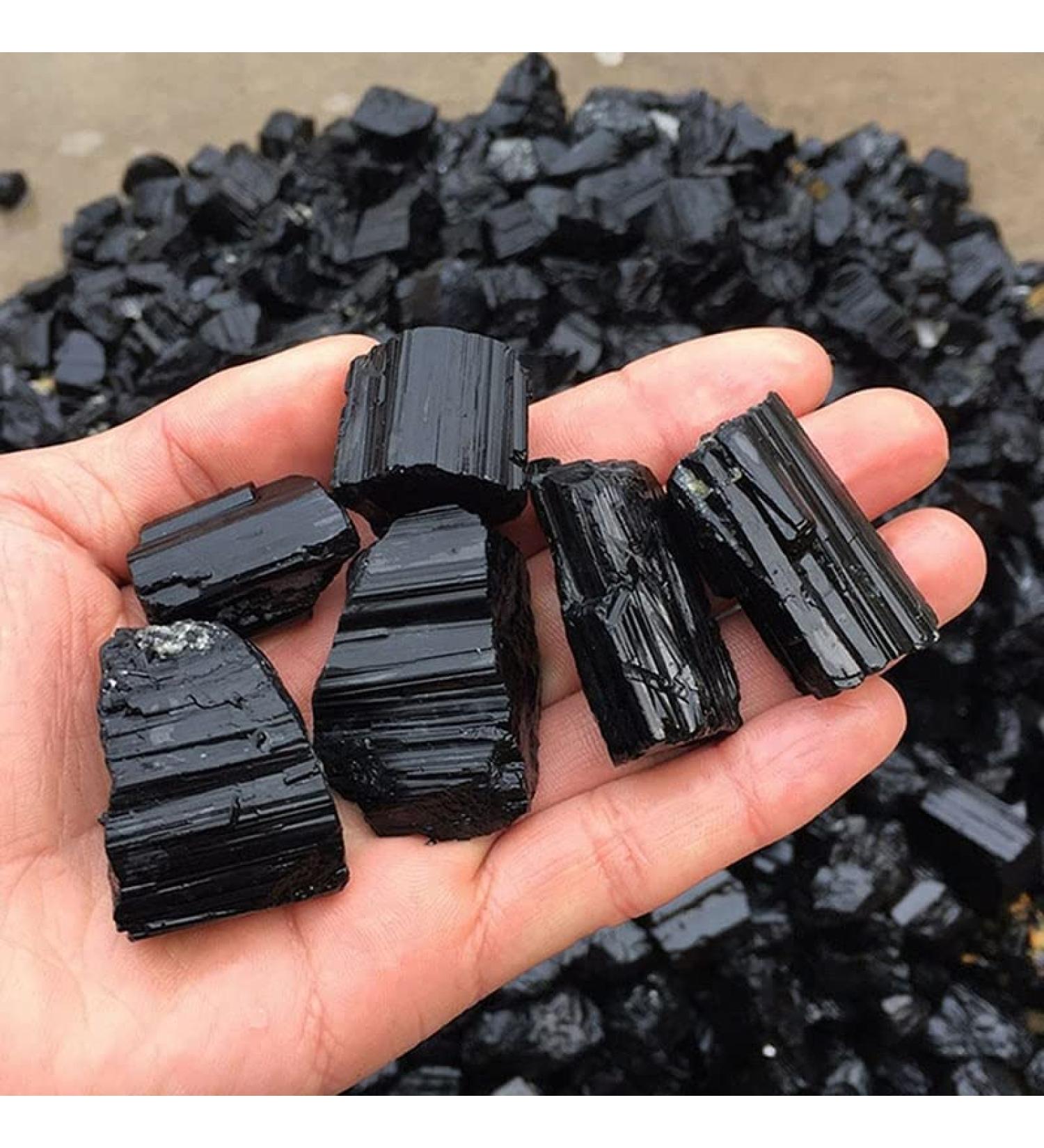 100G/Bag Natural Black Tourmaline Crystal Rough Stone Rock Specimen Natural Stones and Minerals Fine Stone - Buy Online on GoSupps.com