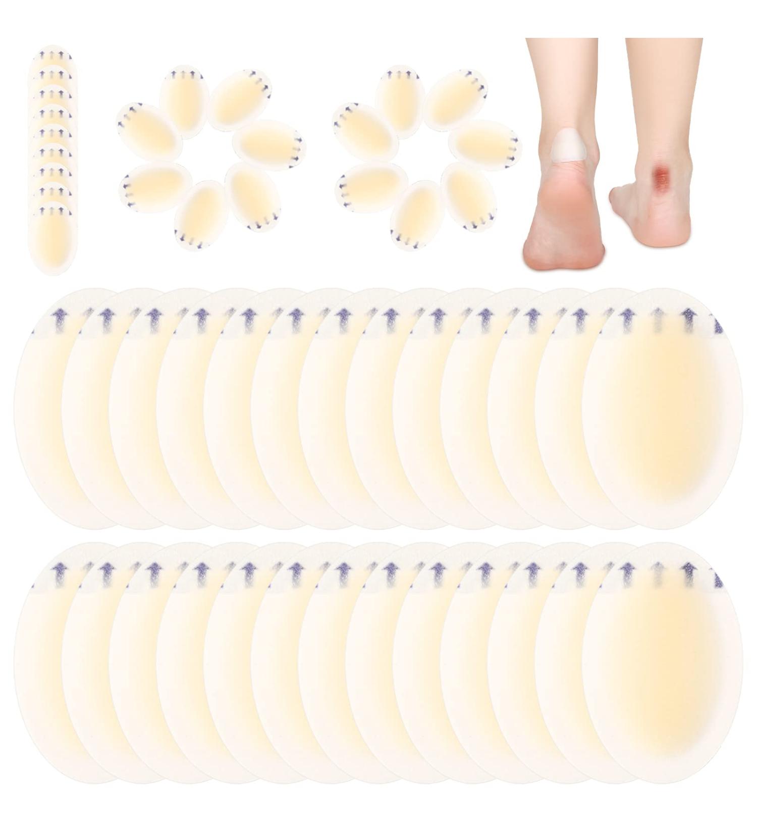 100 Pcs Waterproof Hydrocolloid Blister Pads for Feet - Gel Blister Protectors for Heel & Toes - Single Style - Buy Online on GoSupps.com