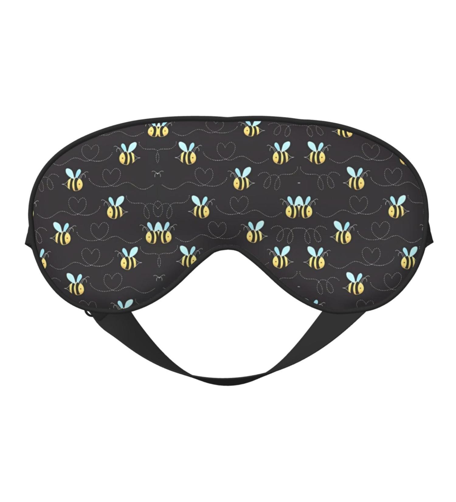 Buy Cartoon Bumblebee Eye Mask - Soft Adjustable Sleep Mask for Men & Women - Comfortable Nighttime Eye Cover - Buy Online on GoSupps.com