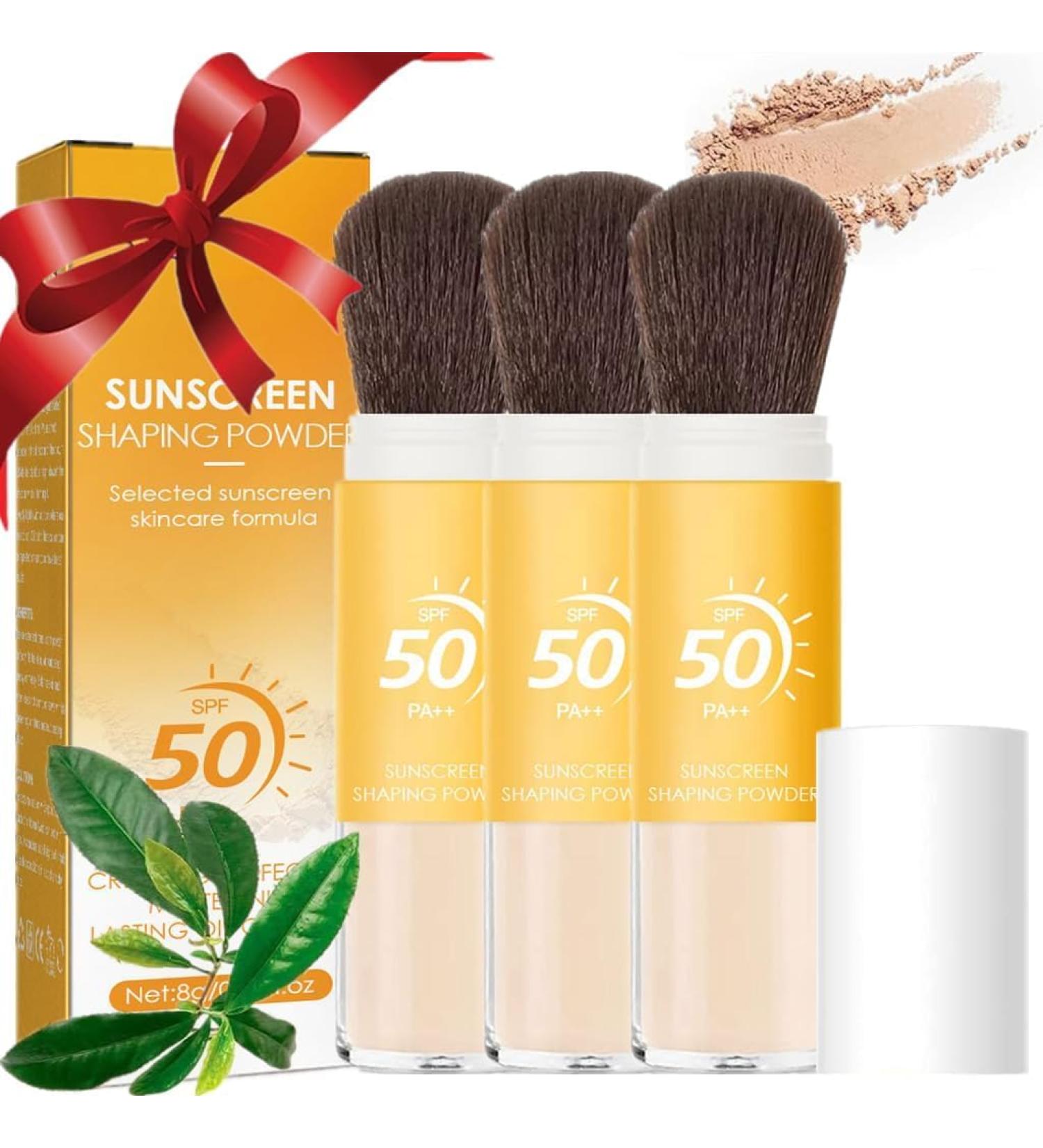 (Most Gifted) 3PCS ineral owder Foundation unscreen - SPF 50 Loose owder unscreen Setting owder ineral Brush owder | Oil Control atural Matte Finish owder unscreen For Face akeup - 8g/0.28fl.oz - Buy Online on GoSupps.com