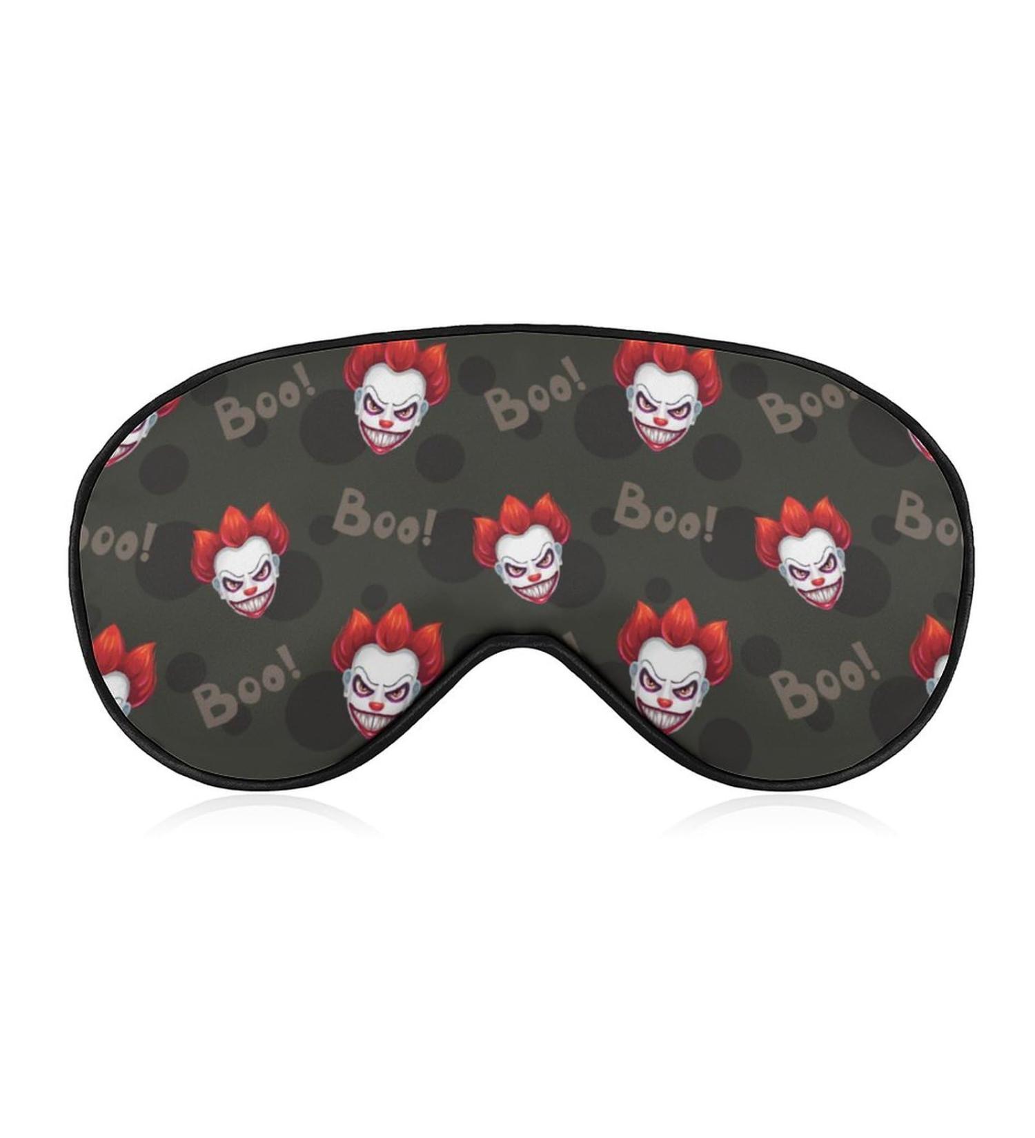 Scary Evil Clown Faces Sleep Mask - Adjustable Strap Eye Cover for Blocking Light - Perfect for Sleeping, Travel, and Napping - Men and Women - Buy Online on GoSupps.com