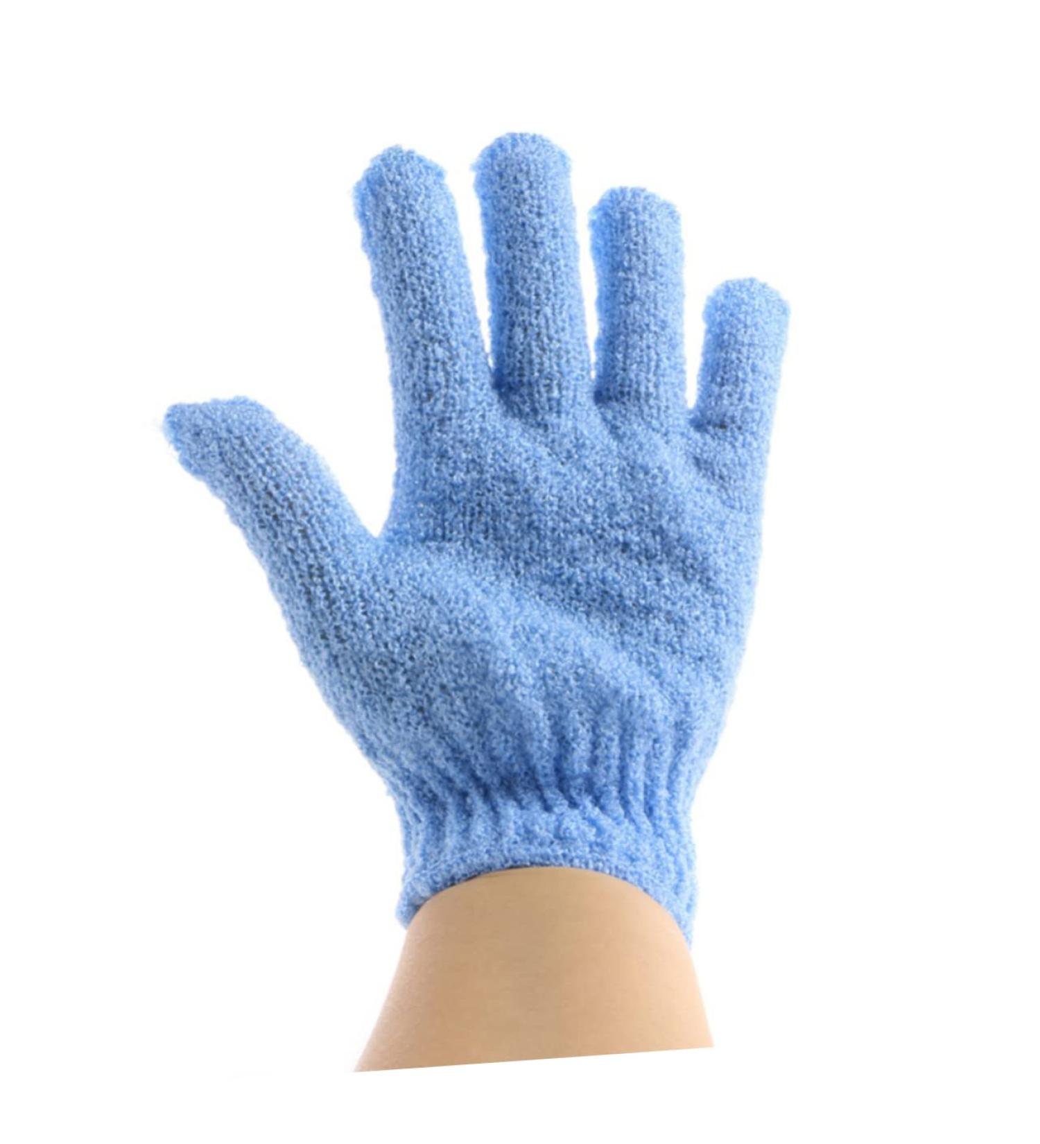 4 Pairs Exfoliating Shower Gloves - Medium Bath Scrub Body Exfoliator for Soft Skin - Buy Online on GoSupps.com