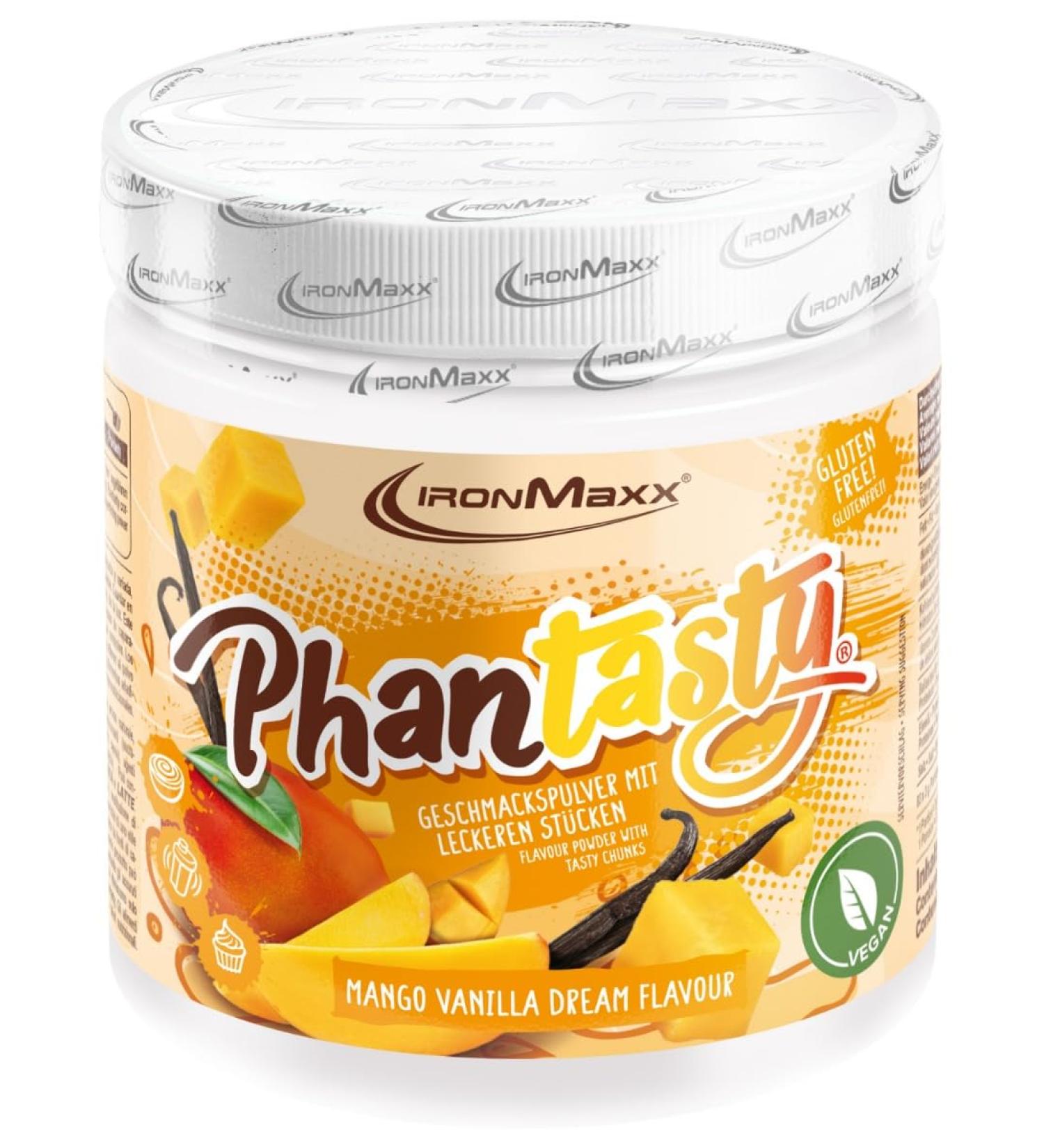 Ironmaxx Phantasty Vegan Taste Powder - Mango Vanilla Dream 250g | Real Fructose | International Shipping - Buy Online on GoSupps.com
