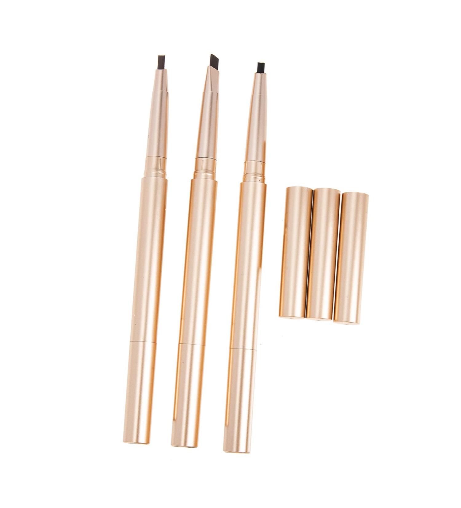  HONMEET 3 x Double Ended Eyebrow Pencil - Brown - Black Pencils - Dark Brown - Make-Up Pen - Eyebrow Pencil - Eyeliner - Eyebrow Pencil - Buy Online on GoSupps.com