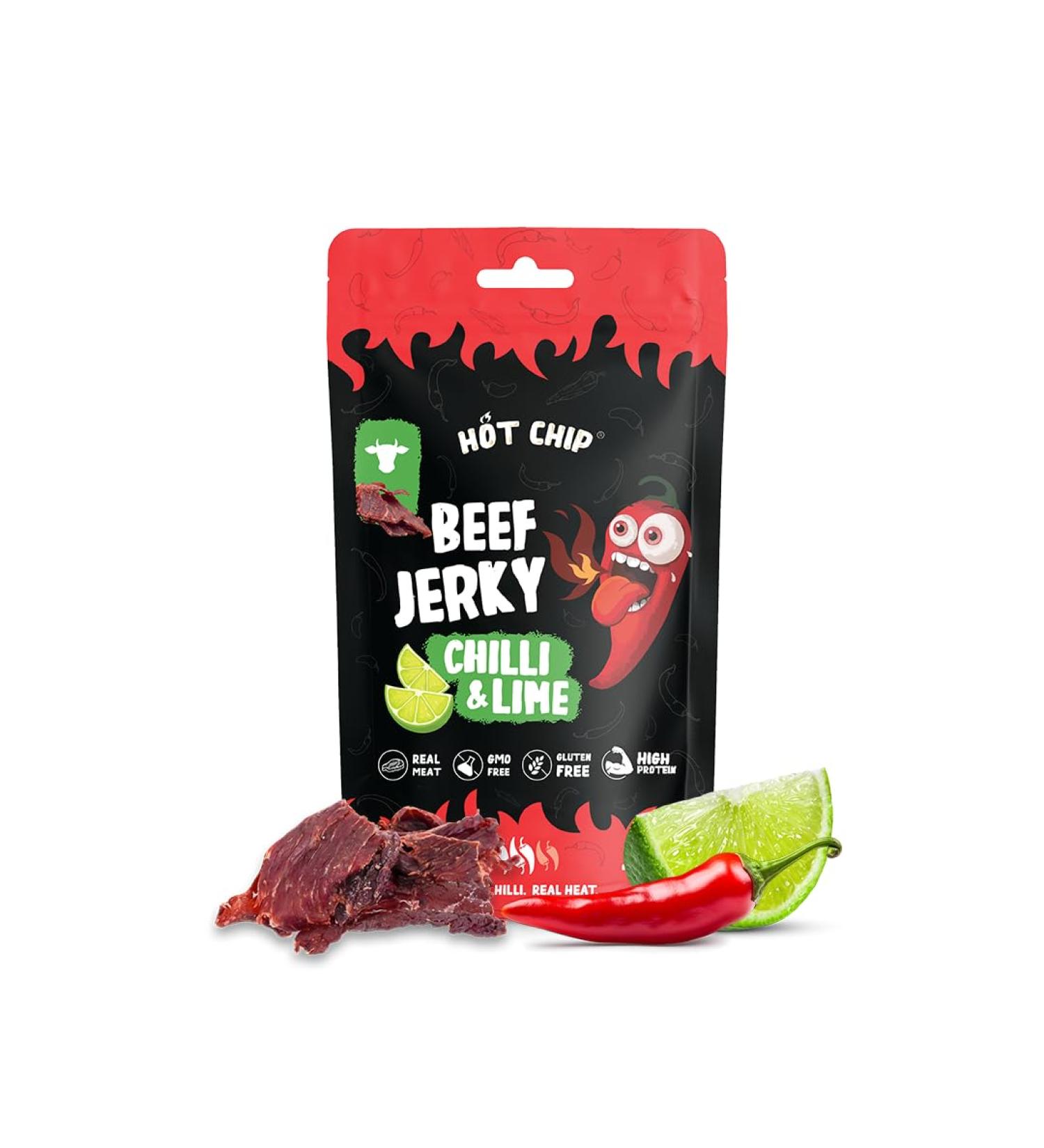 HOT CHIP HOT CHIP JERKY CHILLI AND LIME 25g