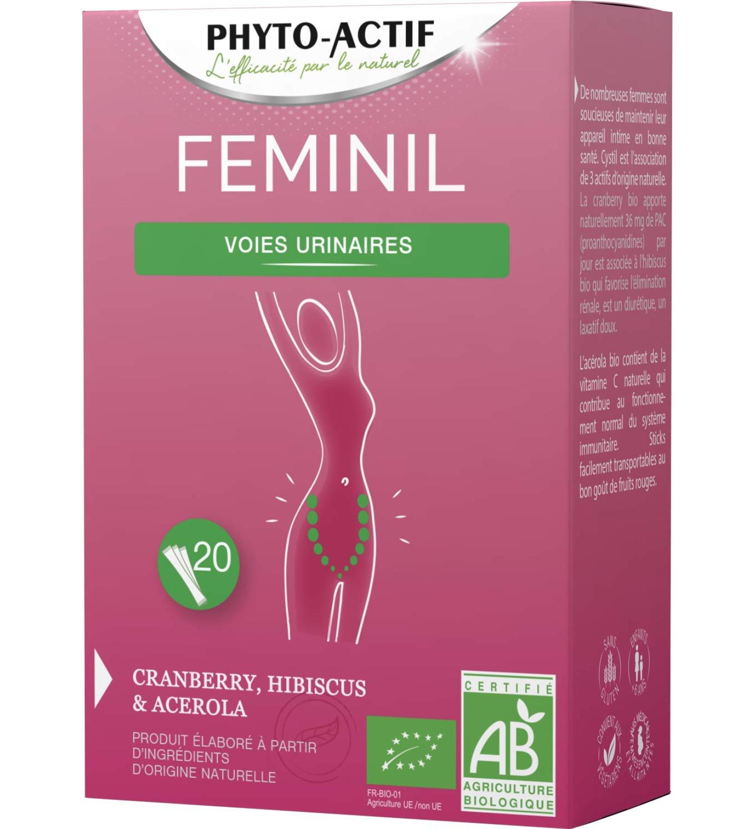 PHYTO-ACTIF | F minil | Cranberry Hibiscus Ac rola | 20 sticks