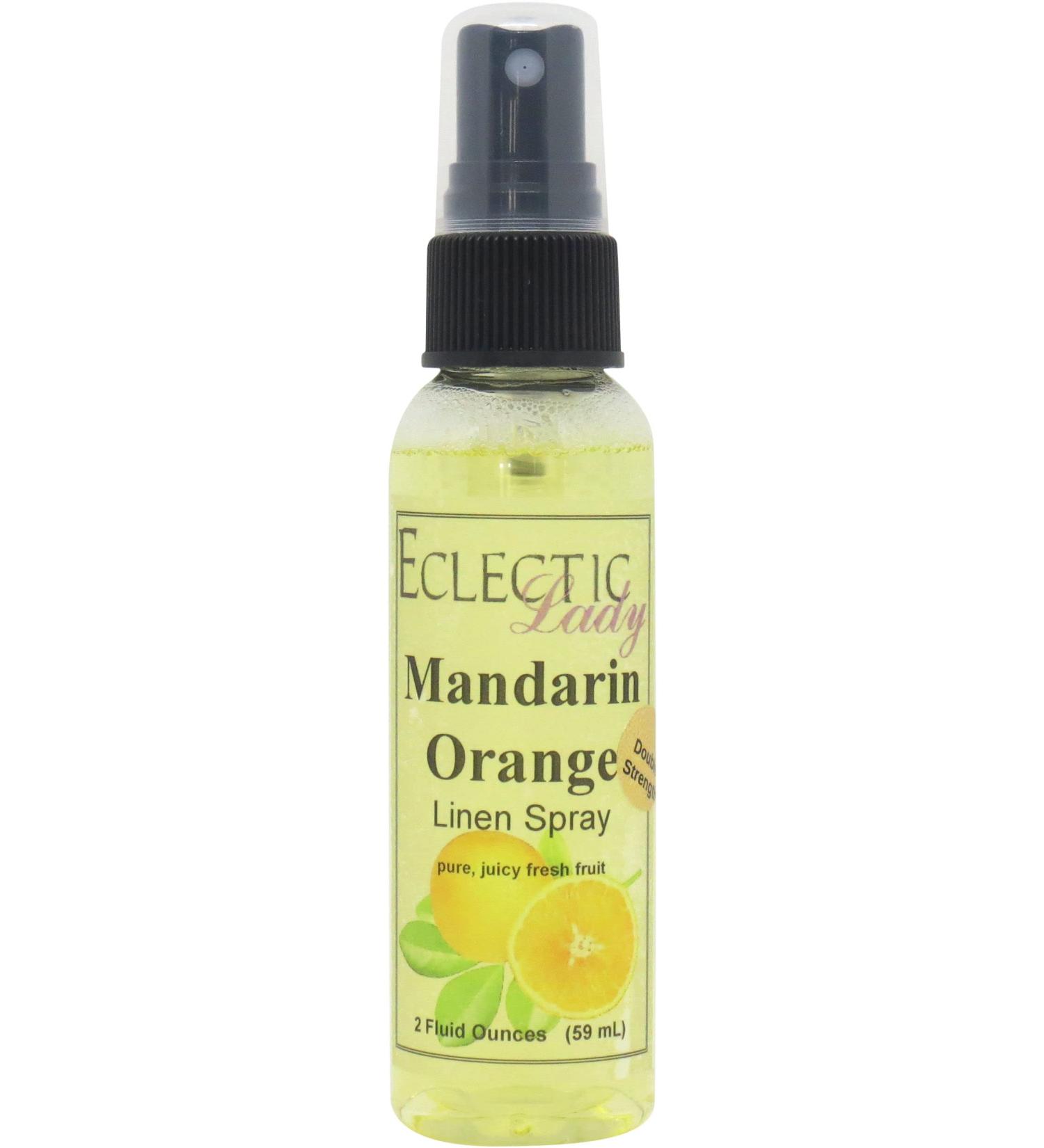 Mandarin Orange Linen Spray (Double Strength) 2 ounces - Eclectic Lady Sheet and Linen Spray - No Artificial Colors Parabens or Preservatives - Long-Lasting Scent for Bed Fabric & Pillow 2 Fluid Ounces (Double Strength) - Buy Online on GoSupps.com